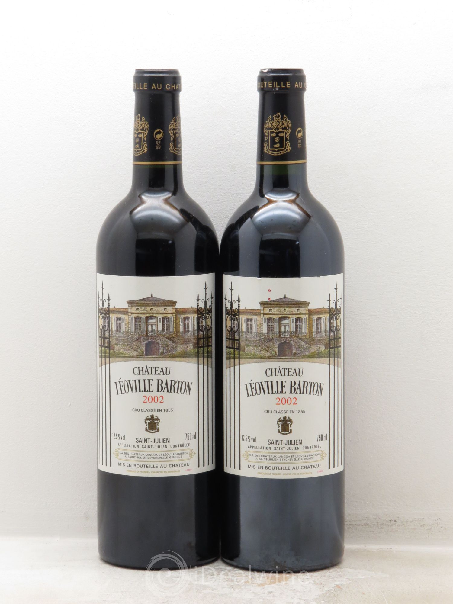 Château Léoville Barton 2ème Grand Cru Classé 2002 - Lot de 2 bouteilles - 0