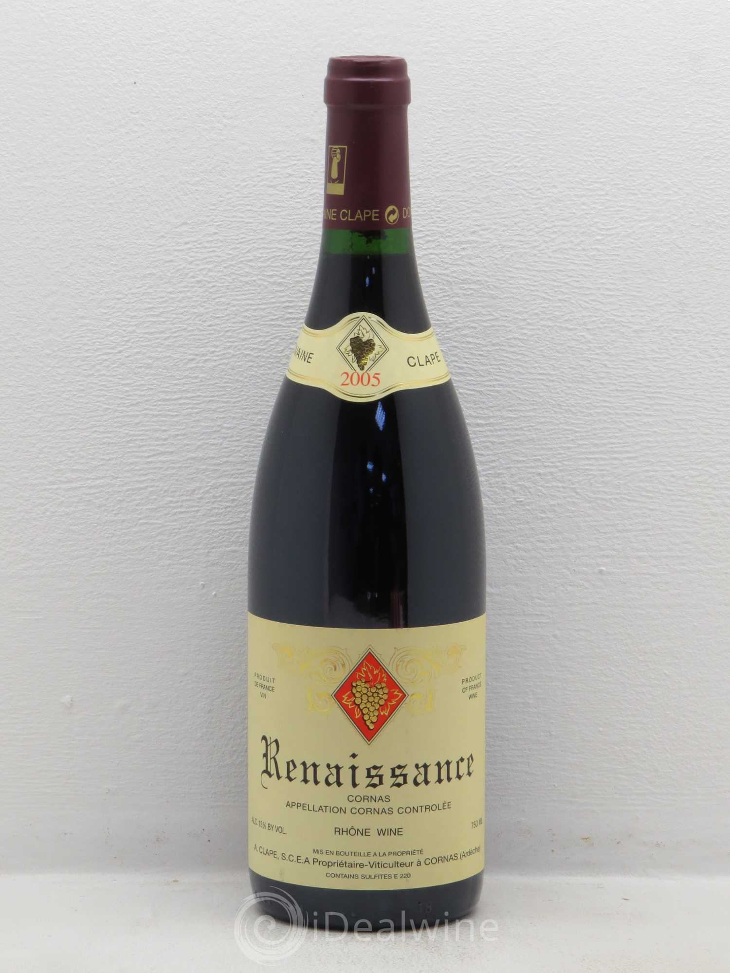 Cornas Renaissance Auguste Clape 2005 - Posten von 1 Flasche - 0