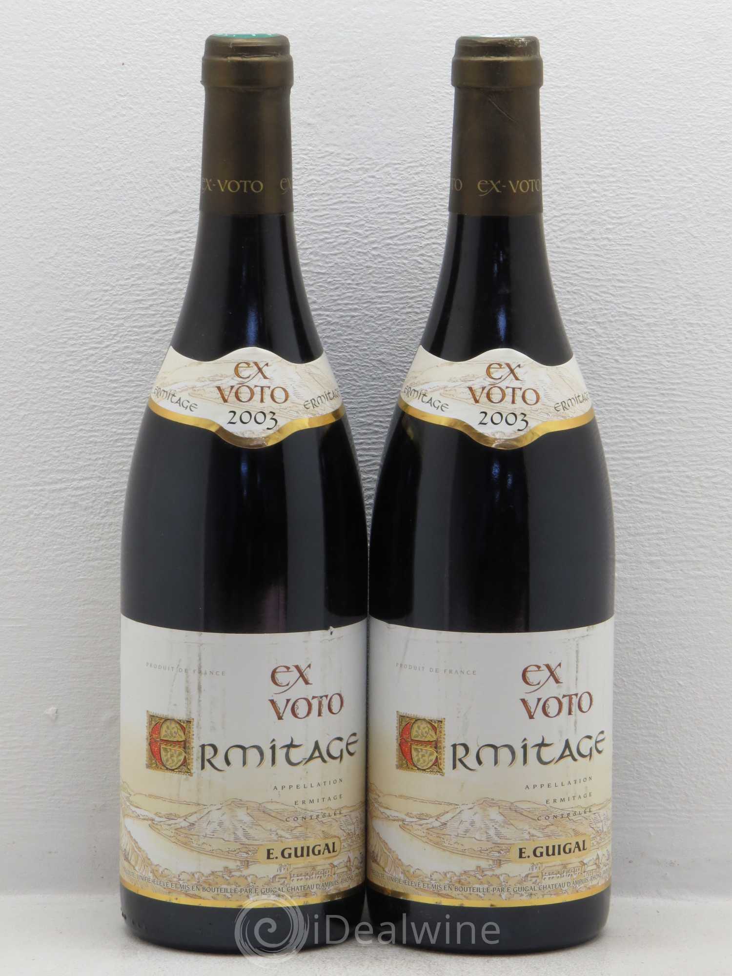 Ermitage Ex Voto Guigal 2003 - Lot de 2 bouteilles - 0