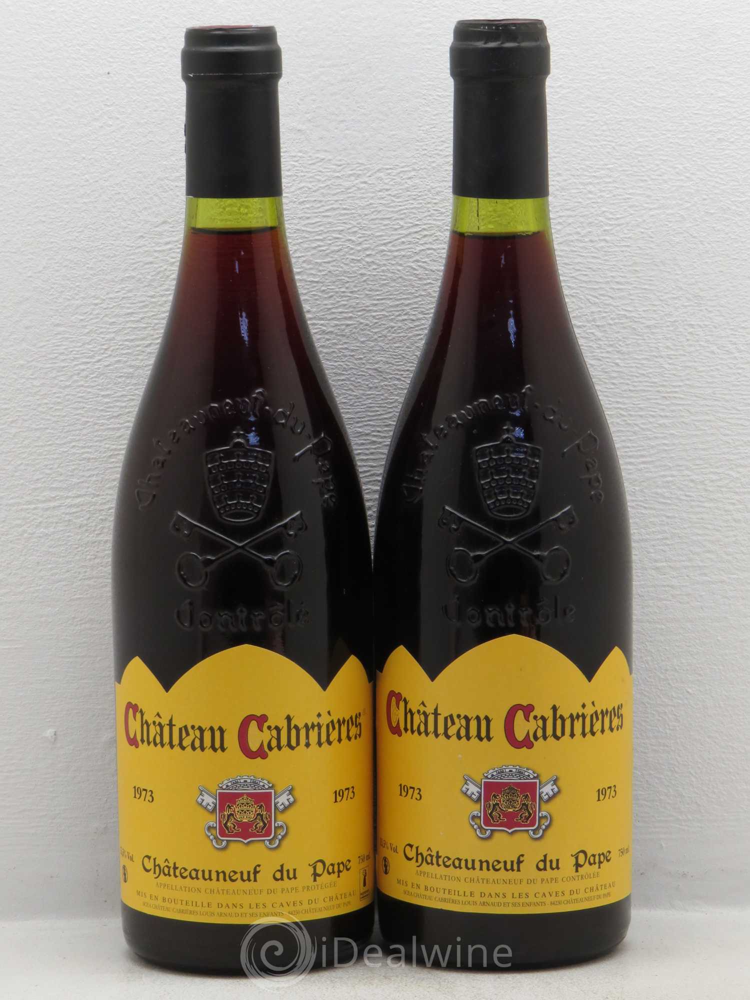 Châteauneuf-du-Pape Domaine Cabrieres 1973 - Posten von 4 Flaschen - 2