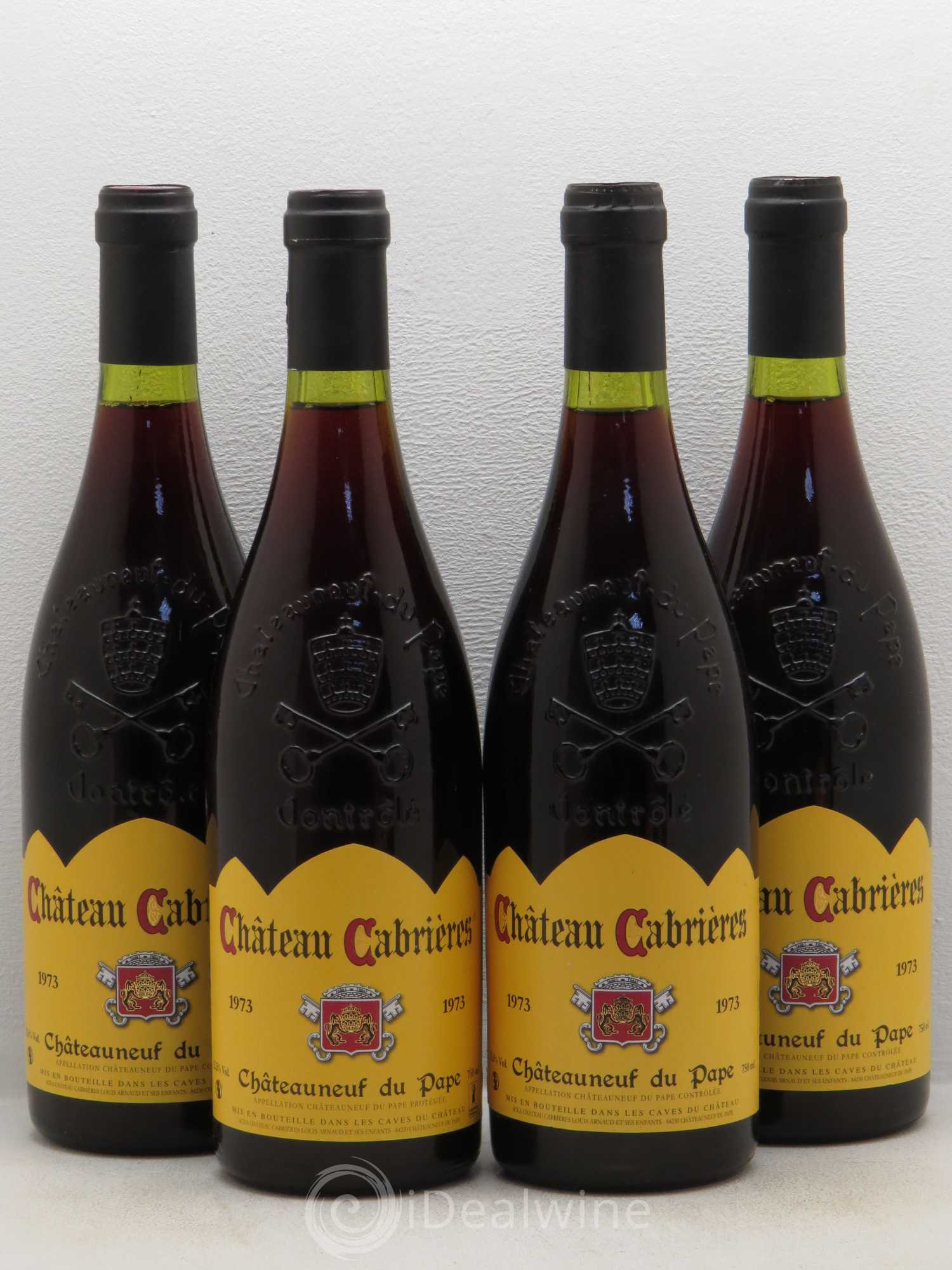 Châteauneuf-du-Pape Domaine Cabrieres 1973 - Posten von 4 Flaschen - 0