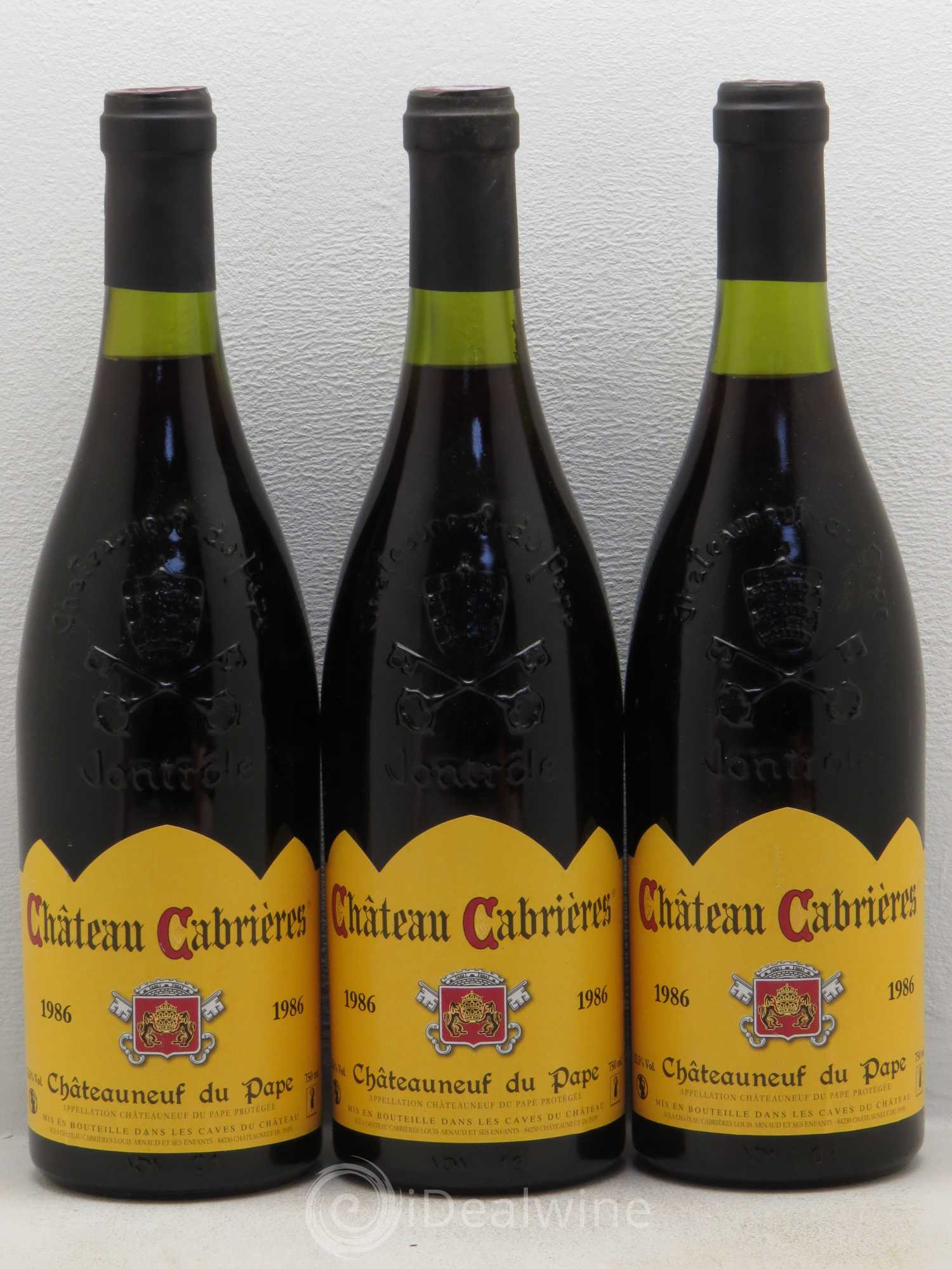 Châteauneuf-du-Pape Domaine Cabrieres 1986 - Posten von 3 Flaschen - 0