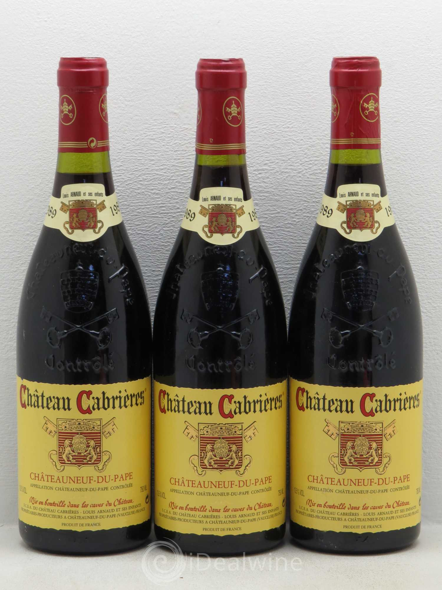 Châteauneuf-du-Pape Domaine Cabrieres 1989 - Posten von 3 Flaschen - 0