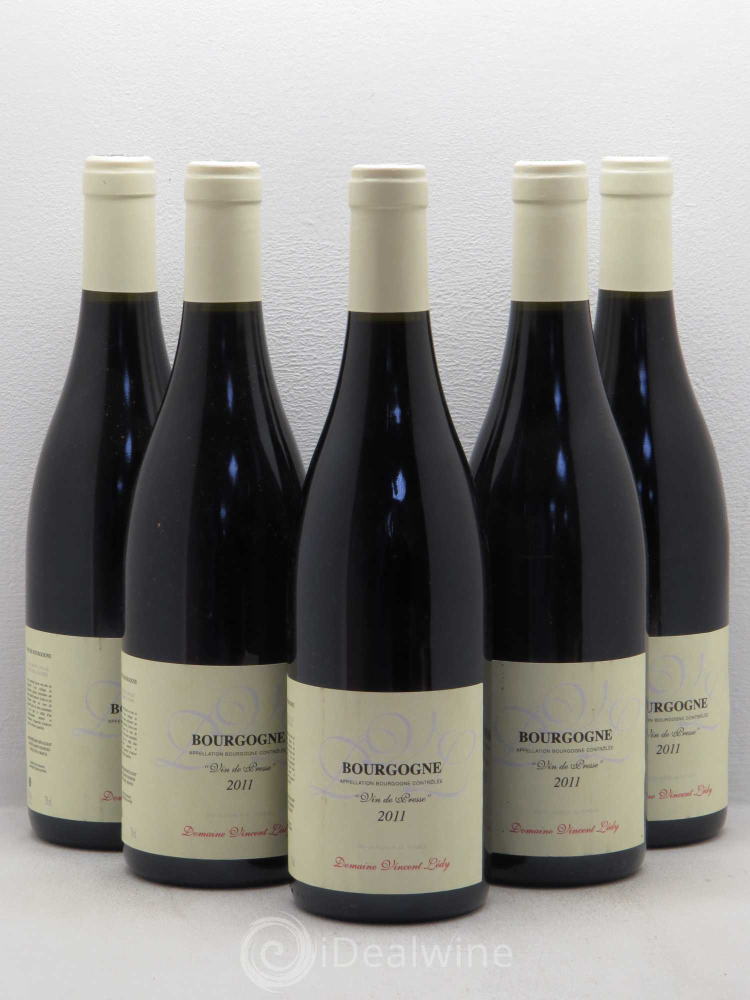 Bourgogne Vin De Presse Domaine Vincent Ledy 2011 - Posten von 5 Flaschen - 0