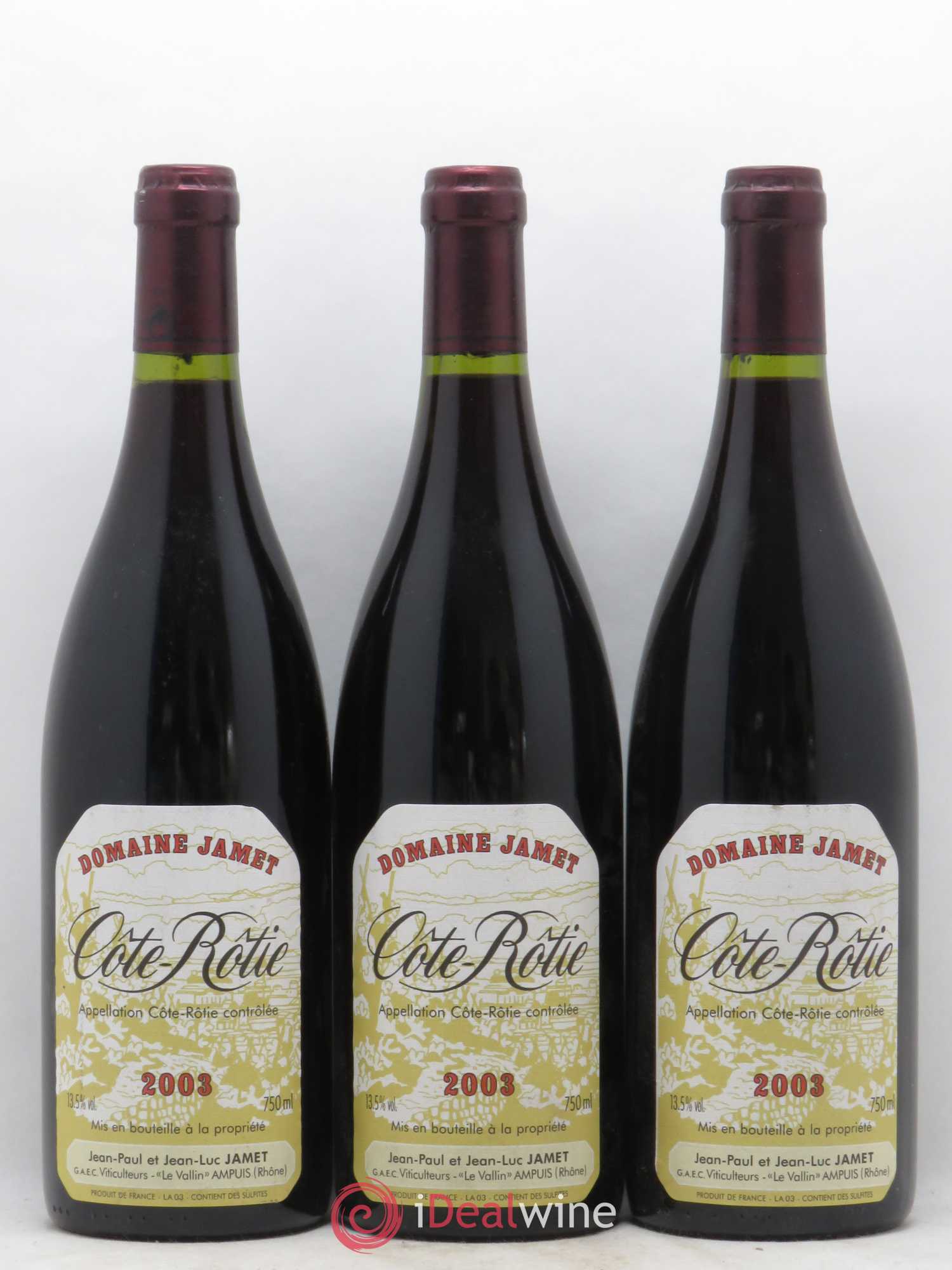 Côte-Rôtie Jamet (Domaine) 2003 - Lot de 3 bouteilles - 0
