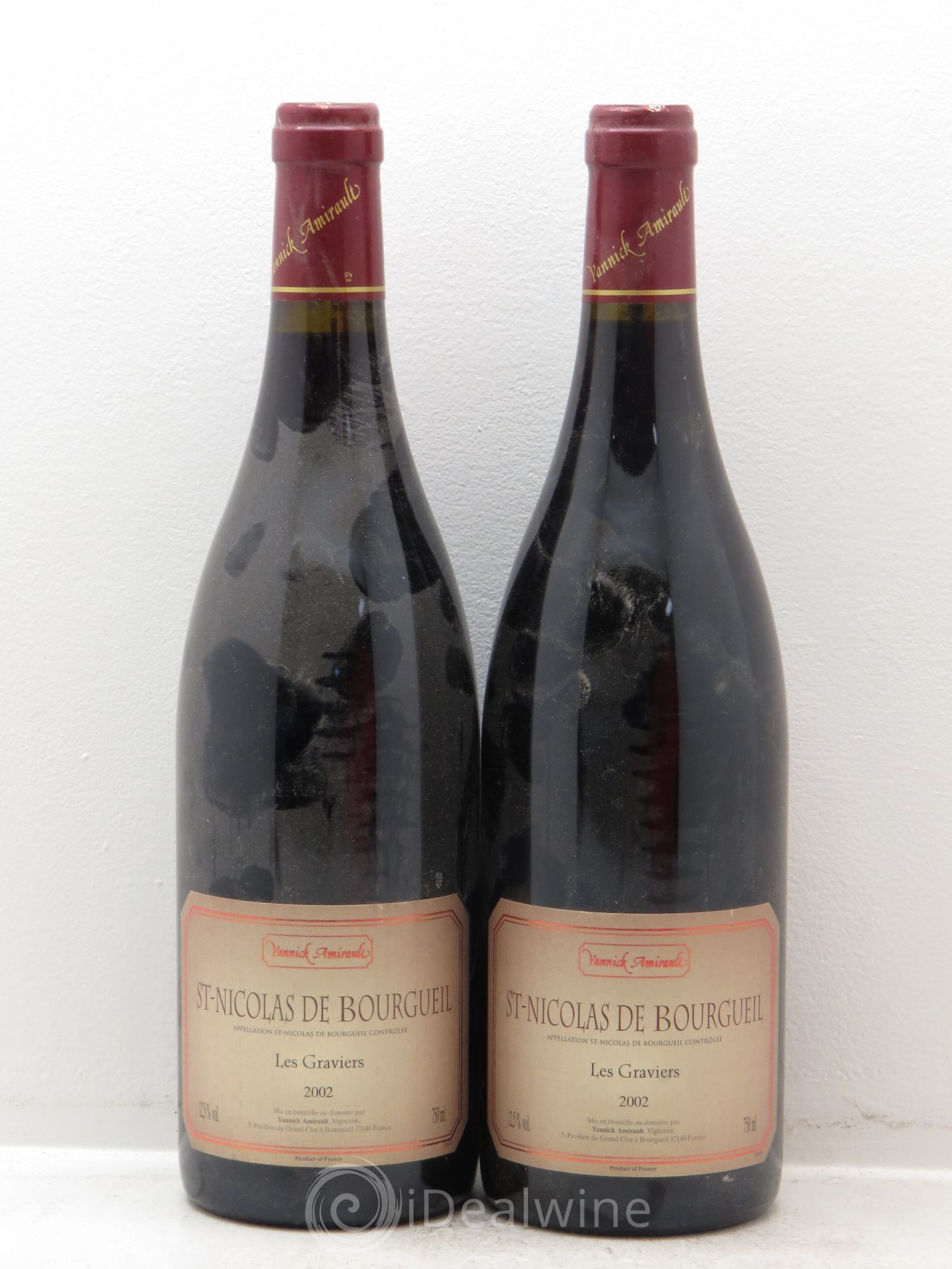 Saint-Nicolas de Bourgueil Les Graviers -Domaine Yannick Amiraud 2002 - Posten von 2 Flaschen - 0