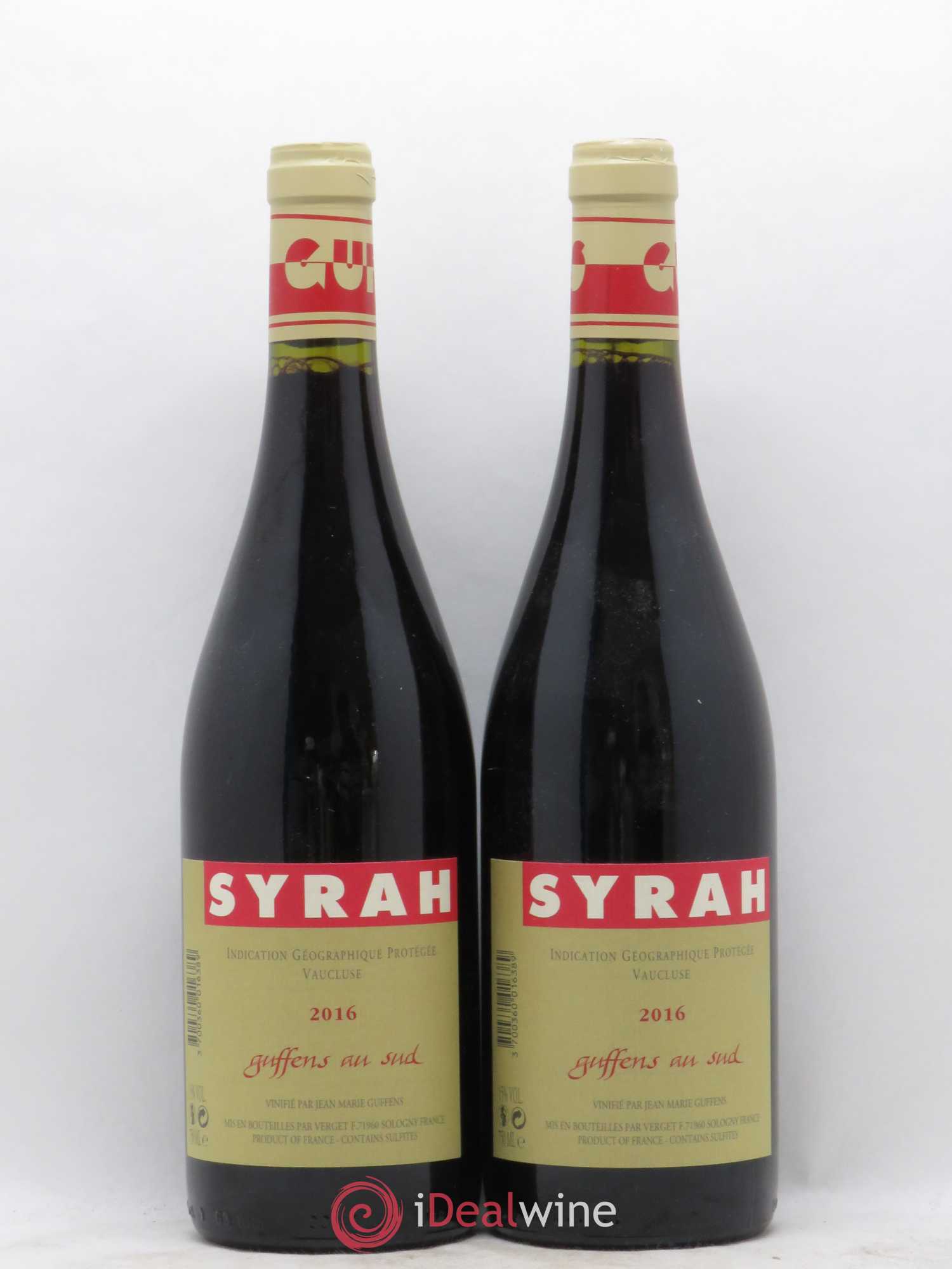 Vaucluse Syrah Guffens au sud 2016 - Posten von 2 Flaschen - 0