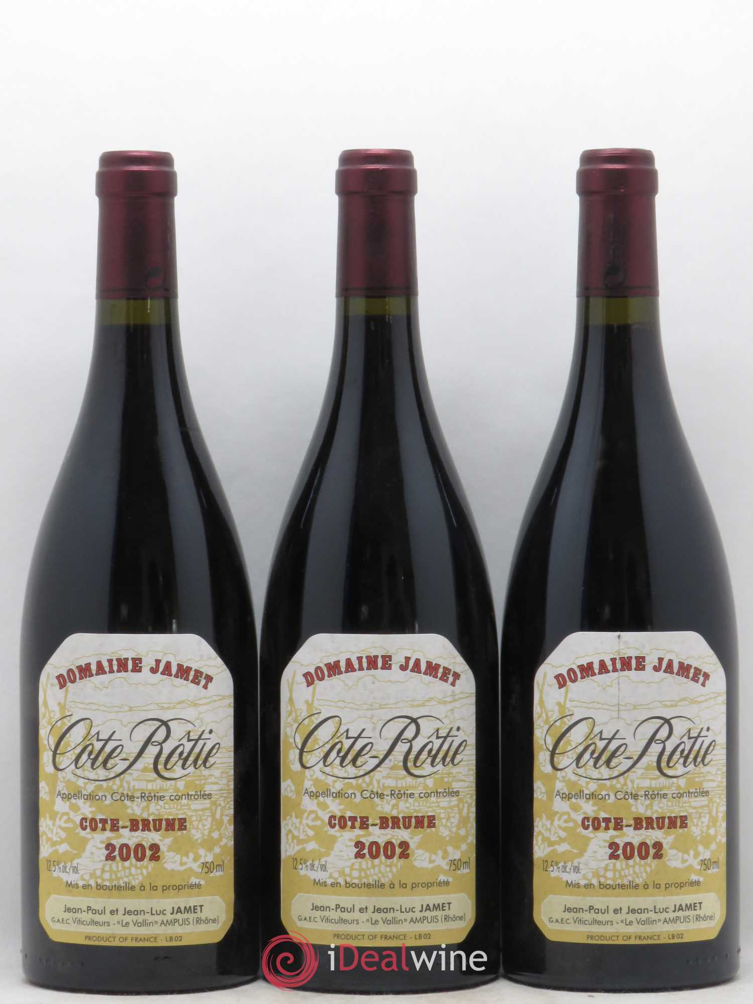 Côte-Rôtie Côte Brune Jamet (Domaine) 2002 - Lot de 3 bouteilles - 0