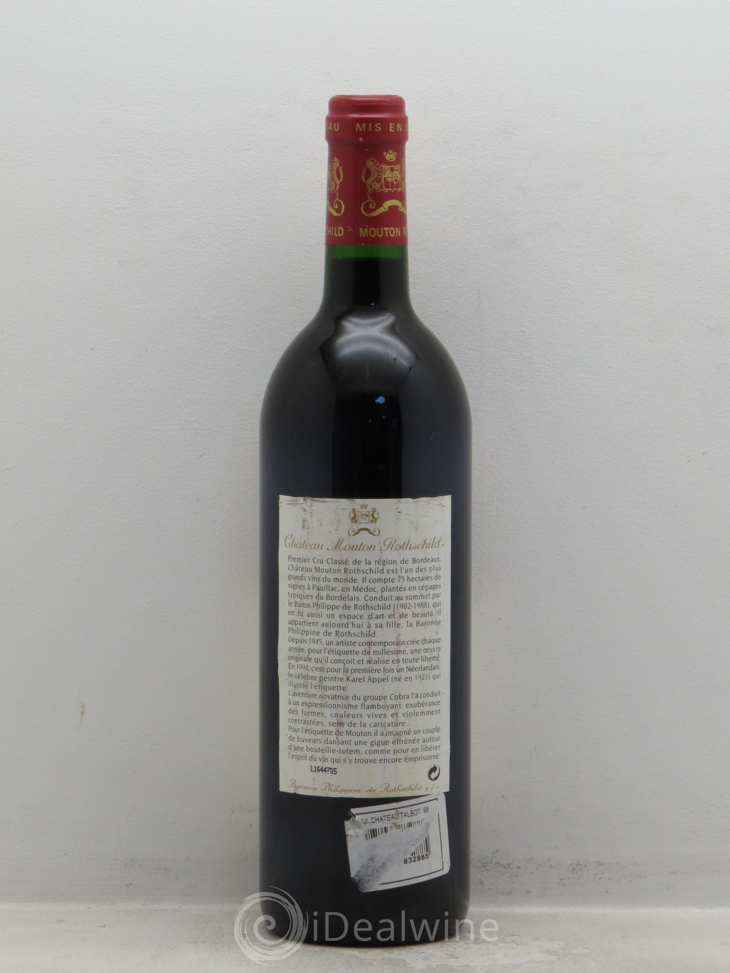 Château Mouton Rothschild 1er Grand Cru Classé 1994 - Lot de 1 bouteille - 1