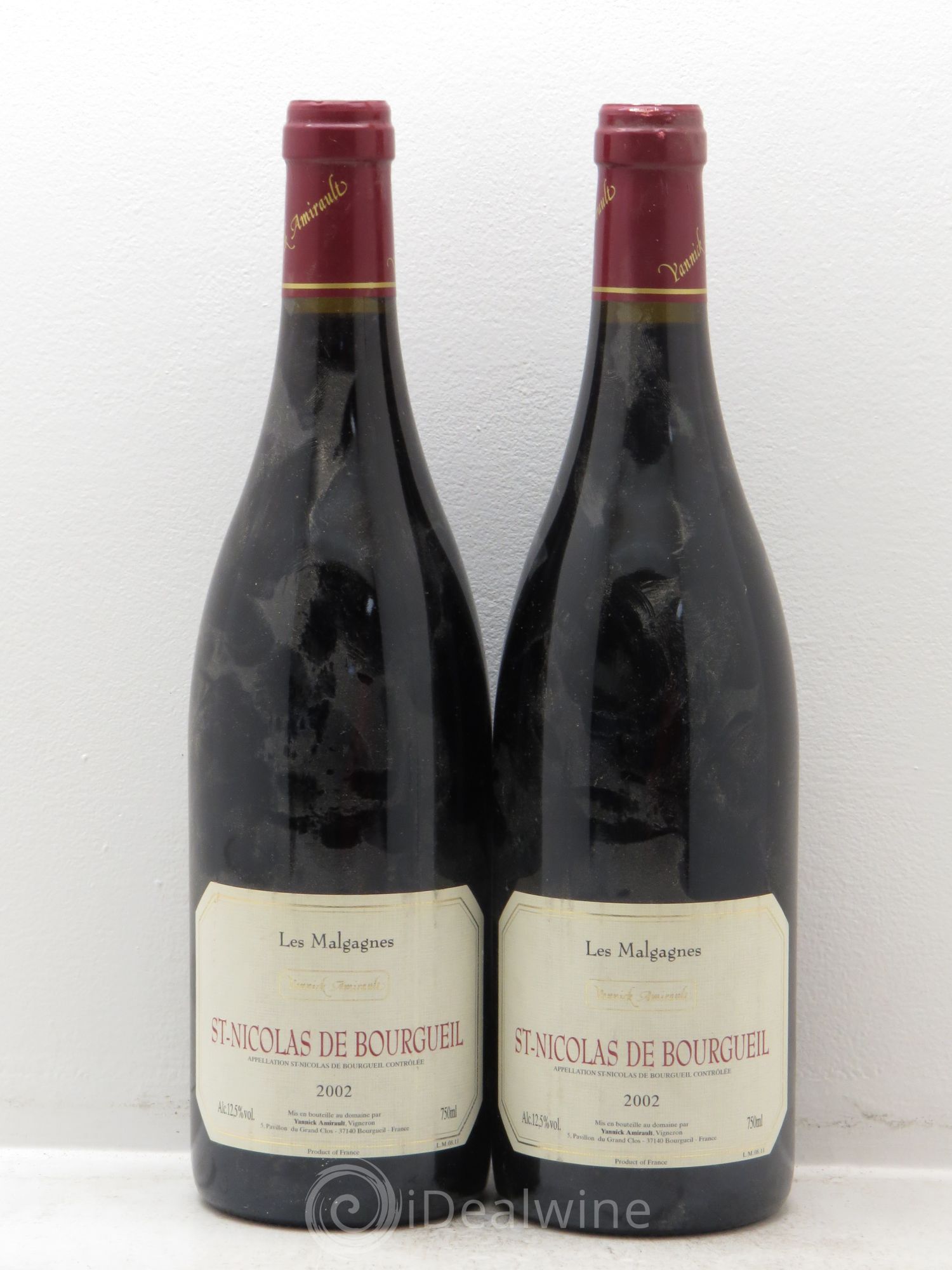 Saint-Nicolas de Bourgueil Les Malgagnes Yannick Amirault (Domaine) 2002 - Lot de 2 bouteilles - 0