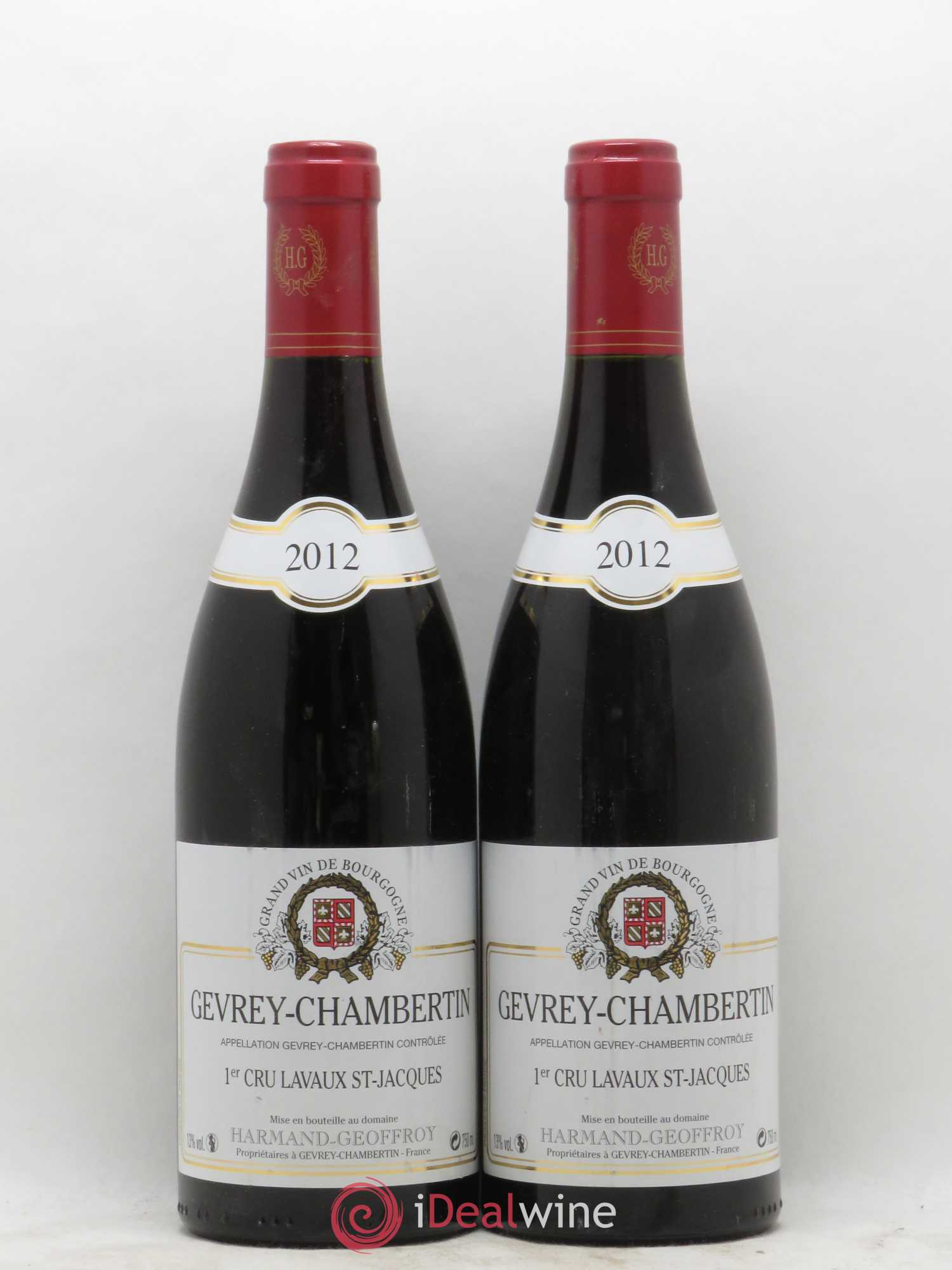 Gevrey-Chambertin 1er Cru Lavaux Saint Jacques Harmand-Geoffroy (Domaine) 2012 - Lot de 2 bouteilles - 0