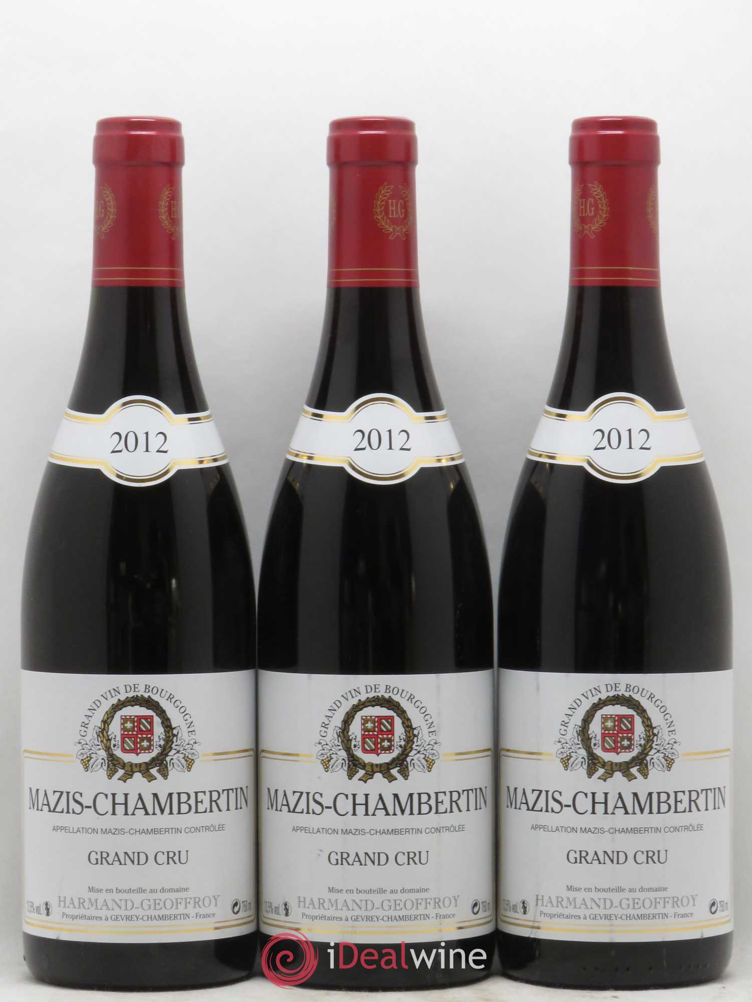 Mazis-Chambertin Grand Cru Harmand-Geoffroy (Domaine) 2012 - Lot de 3 bouteilles - 0