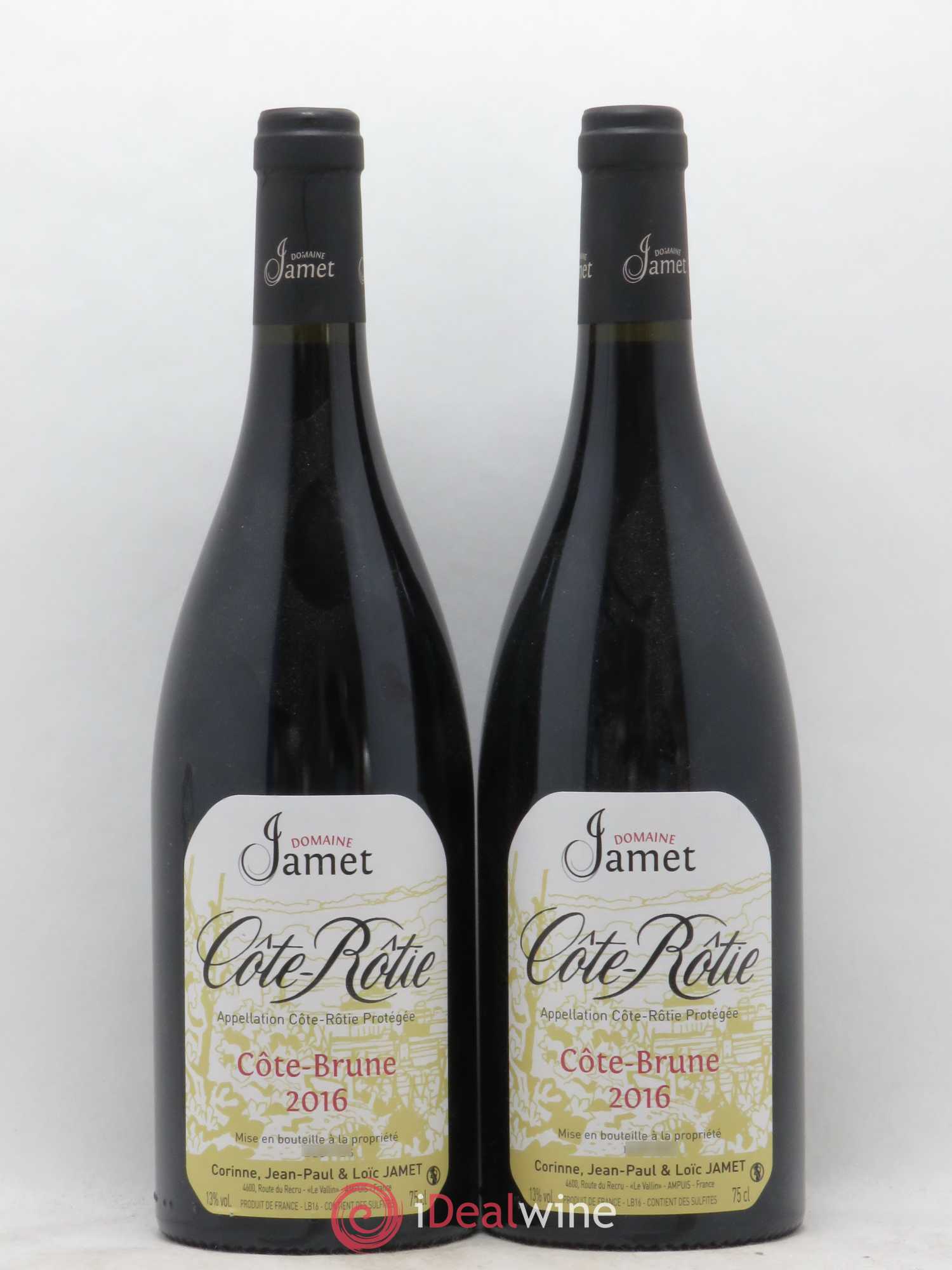 Côte-Rôtie Côte Brune Jamet (Domaine) 2016 - Lot de 2 bouteilles - 0