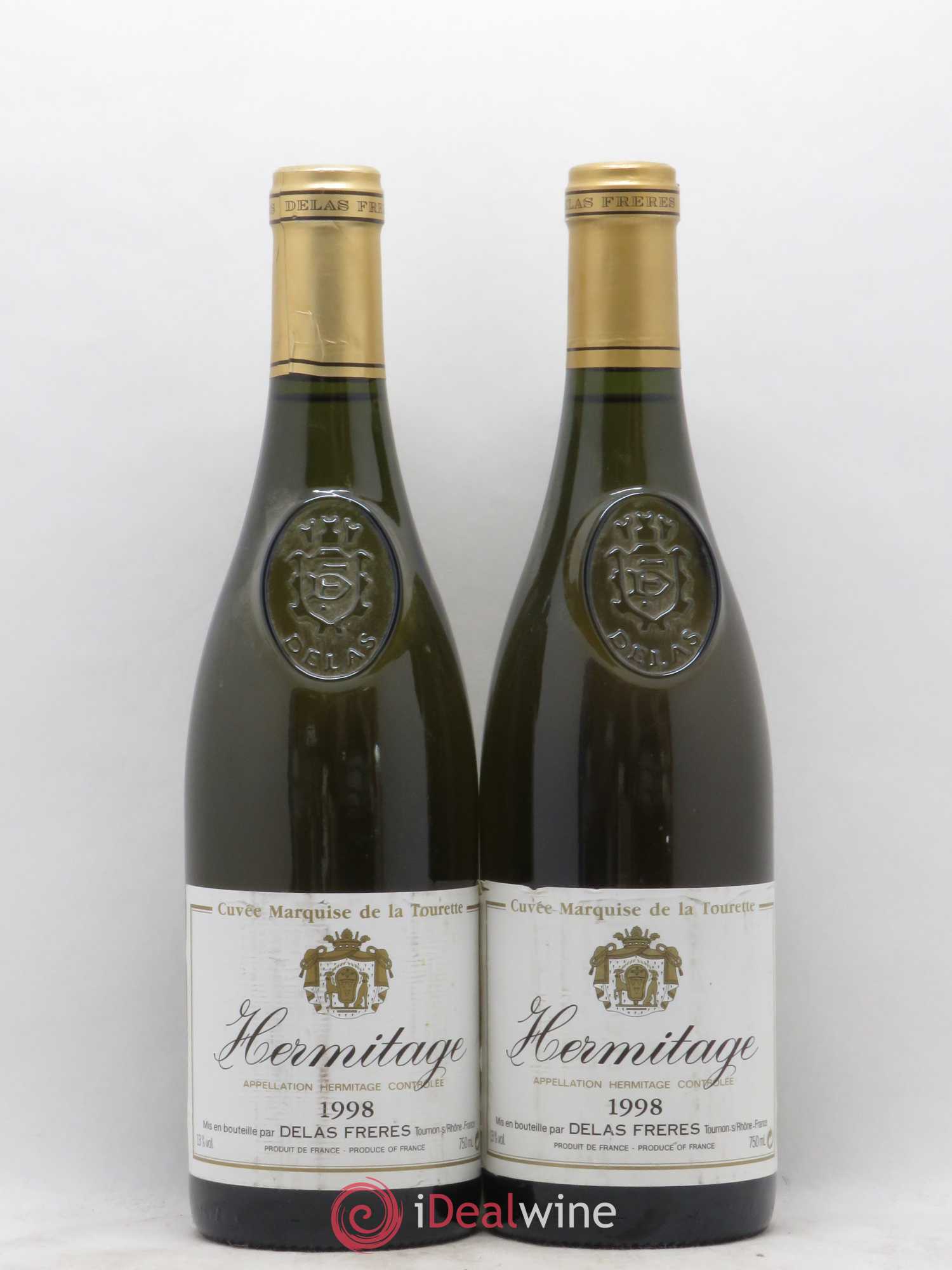 Hermitage Marquise de la Tourette Delas Frères 1998 - Lot de 2 bouteilles - 0
