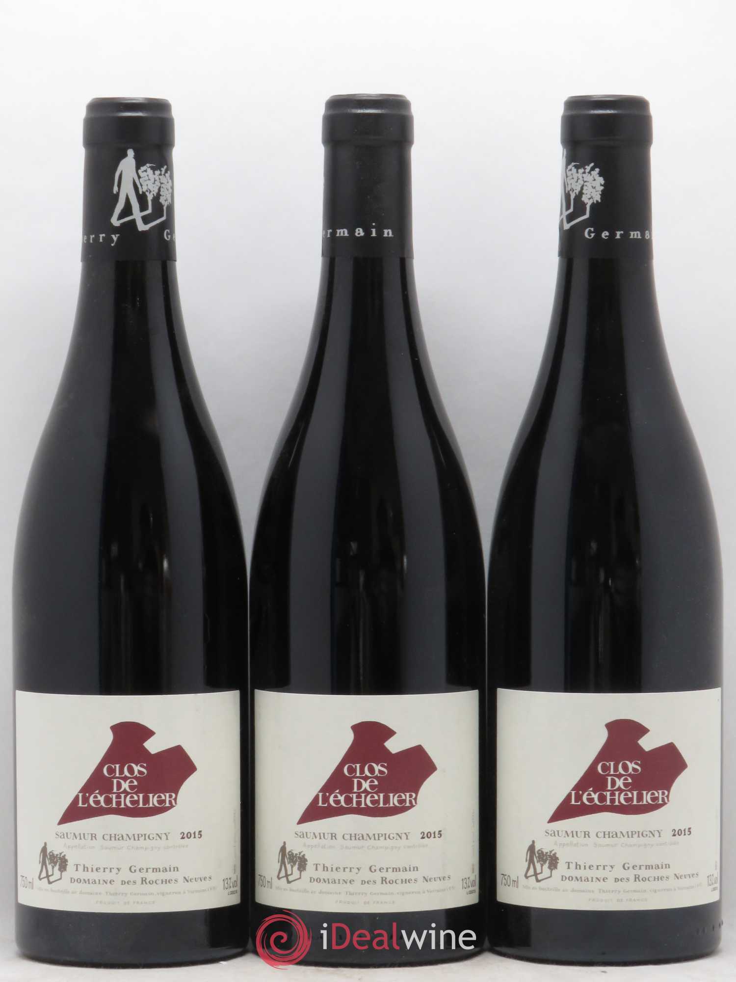 Saumur-Champigny Clos de l'Echelier Domaine des Roches Neuves - Thierry Germain 2015 - Lot de 3 bouteilles - 0