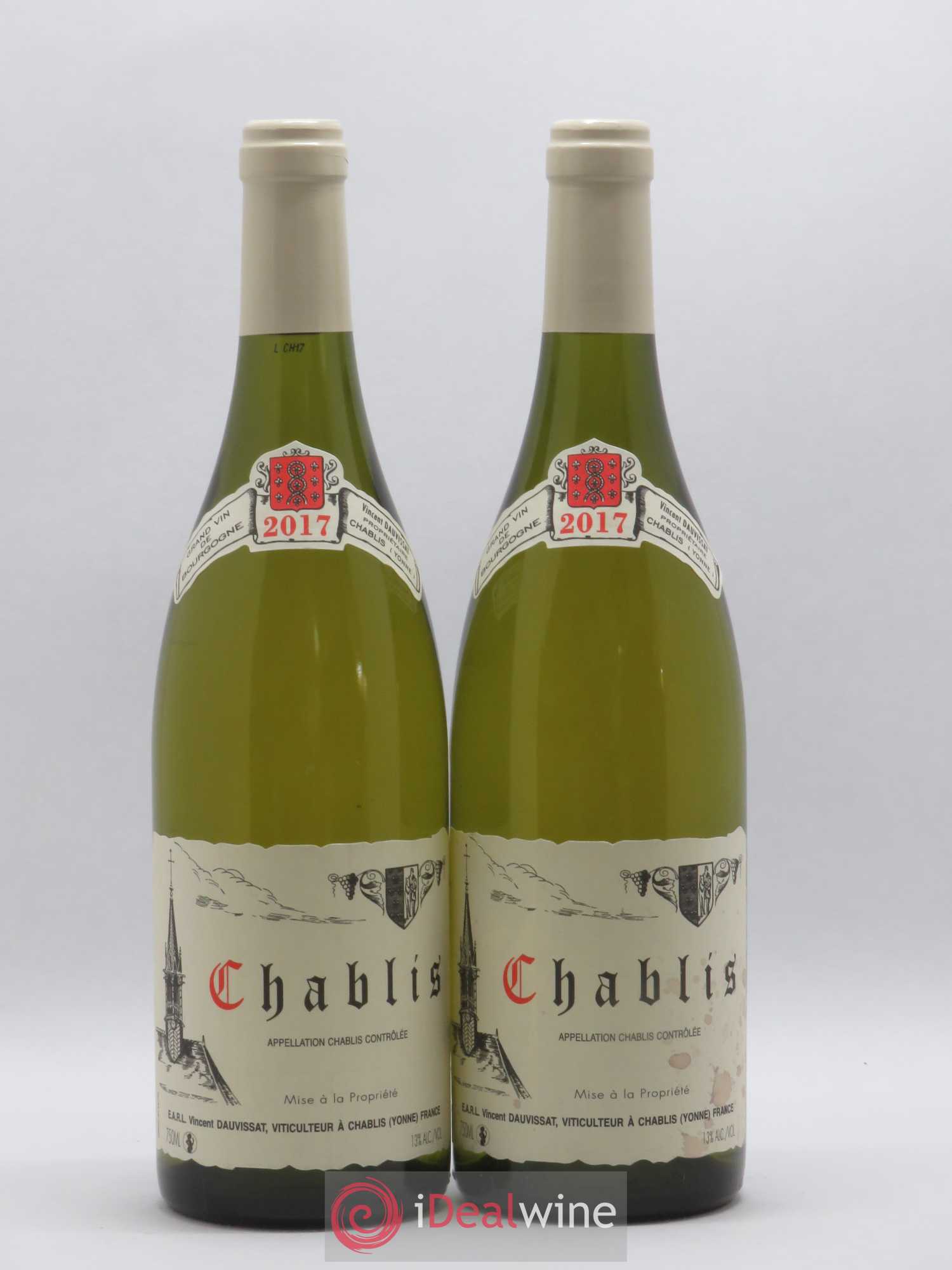 Chablis Vincent Dauvissat (Domaine) 2017 - Posten von 2 Flaschen - 0