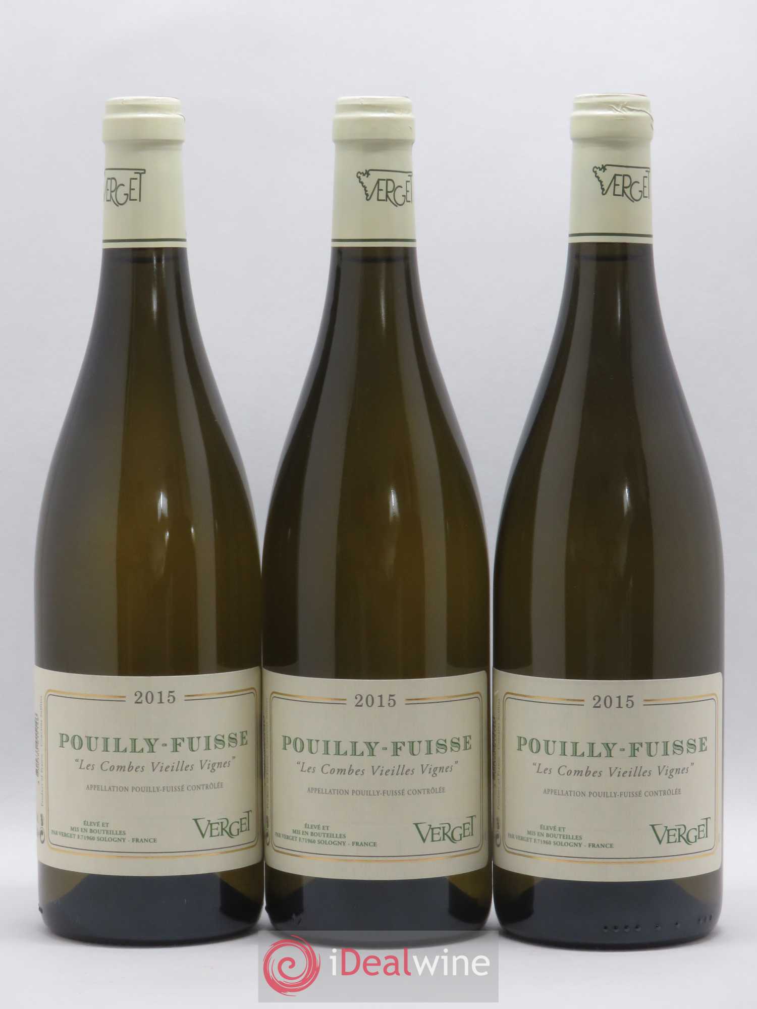 Pouilly-Fuissé Les Combes Vieilles Vignes Verget 2015 - Posten von 3 Flaschen - 0