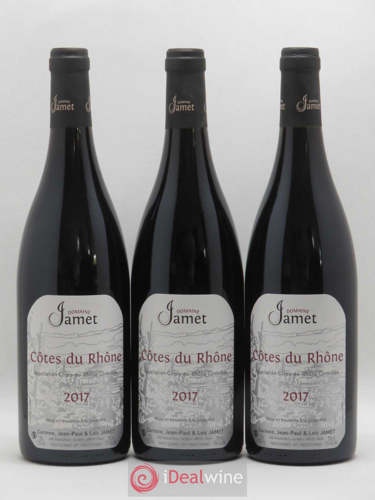 Côtes-du-Rhône Jamet (Domaine) 2017 - Lot de 3 bouteilles - 0