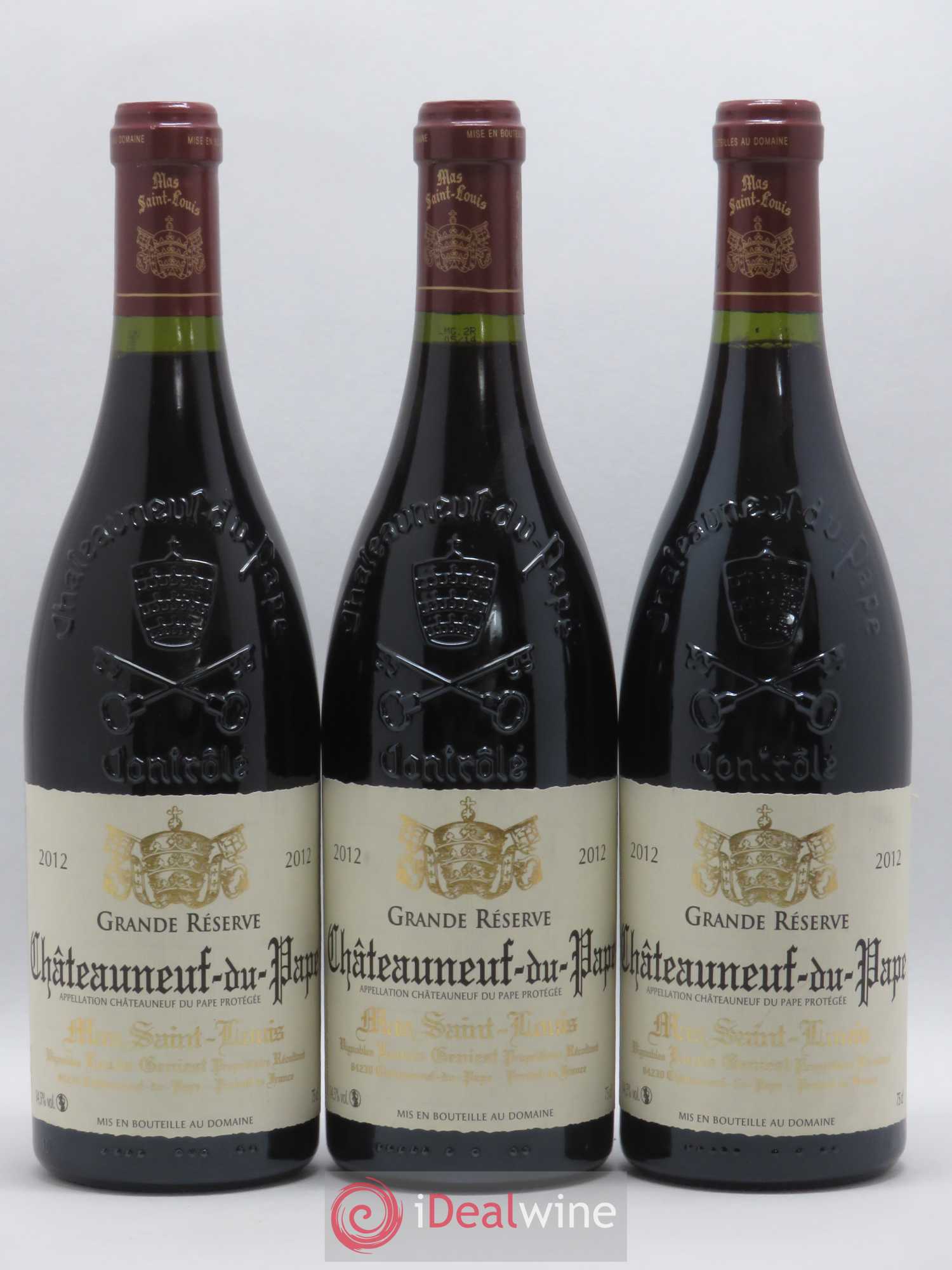 Châteauneuf-du-Pape Grande Réserve Mas Saint-Louis 2012 - Lot de 3 bouteilles - 0
