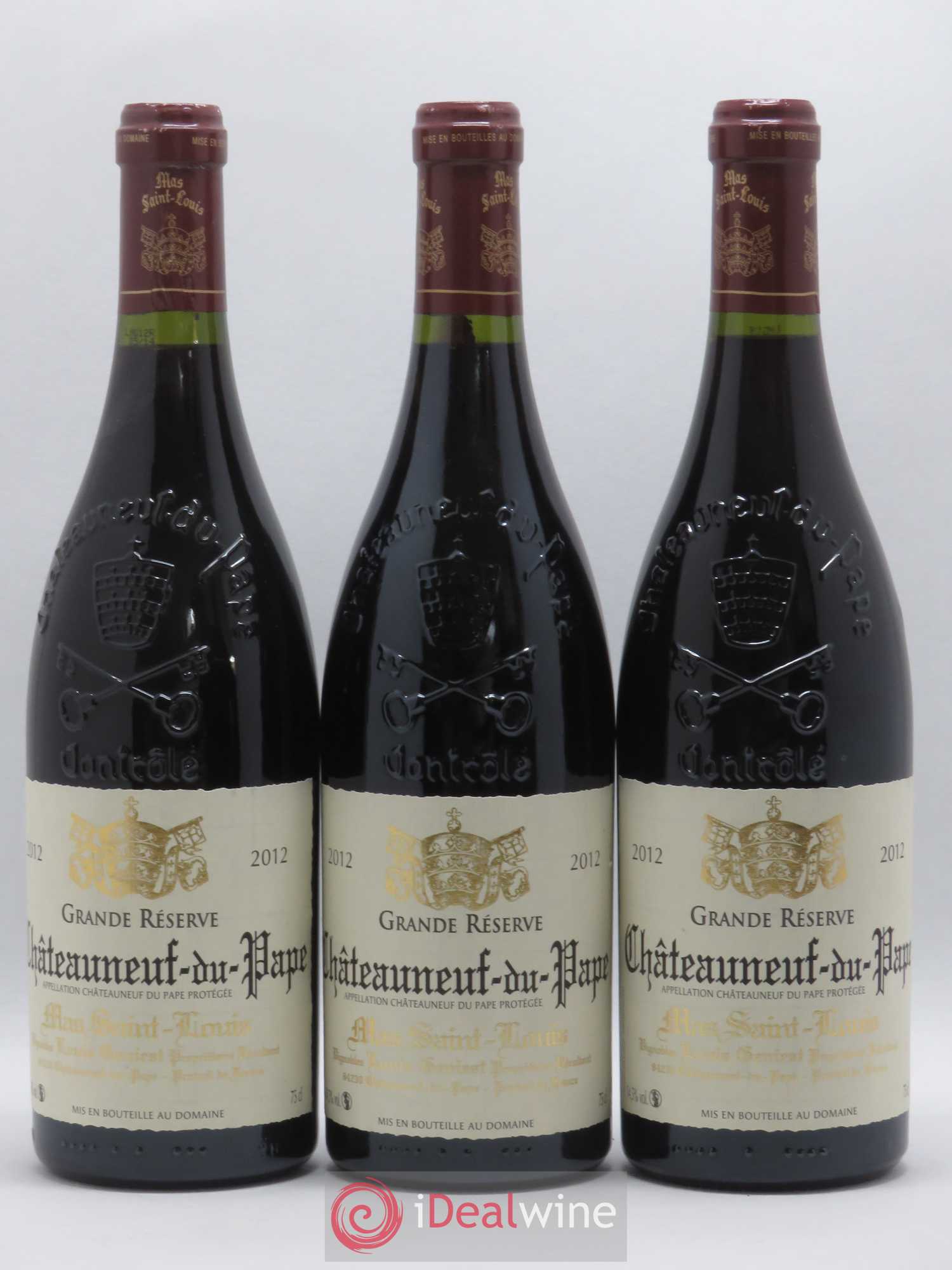 Châteauneuf-du-Pape Grande Réserve Mas Saint-Louis 2012 - Lot de 3 bouteilles - 0