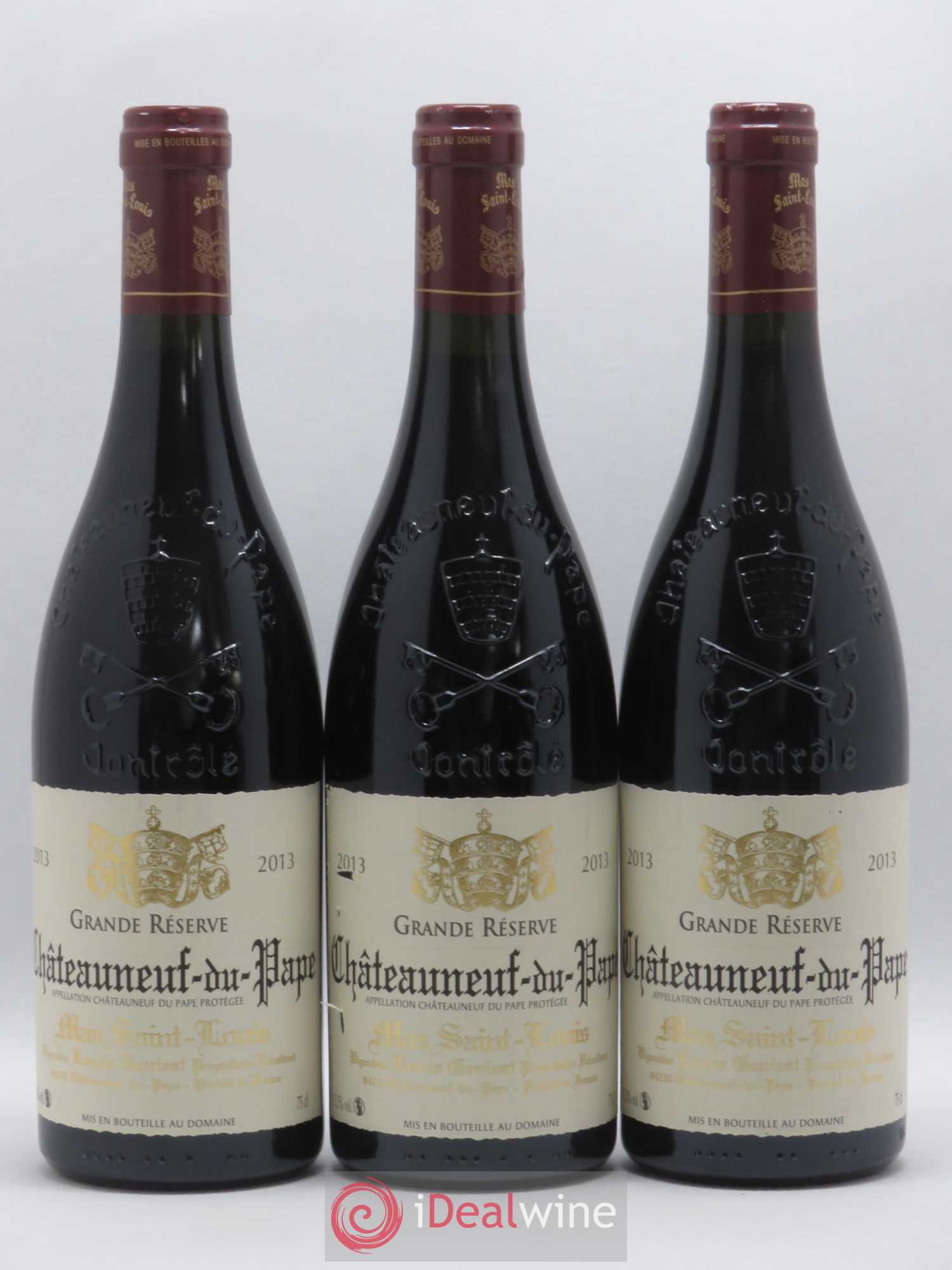 Châteauneuf-du-Pape Grande Réserve Mas Saint-Louis 2013 - Lot de 3 bouteilles - 0