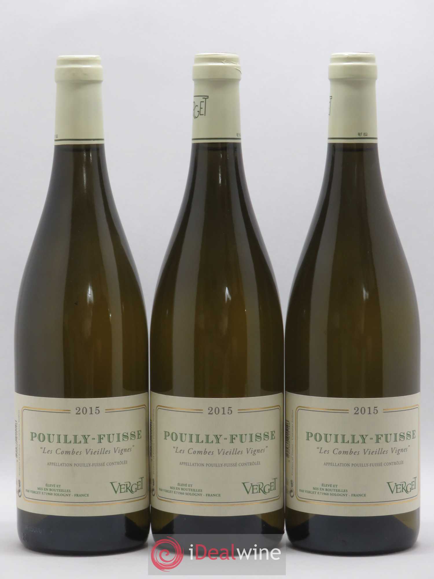 Pouilly-Fuissé Les Combes Vieilles Vignes Verget 2015 - Lot de 3 bouteilles - 0