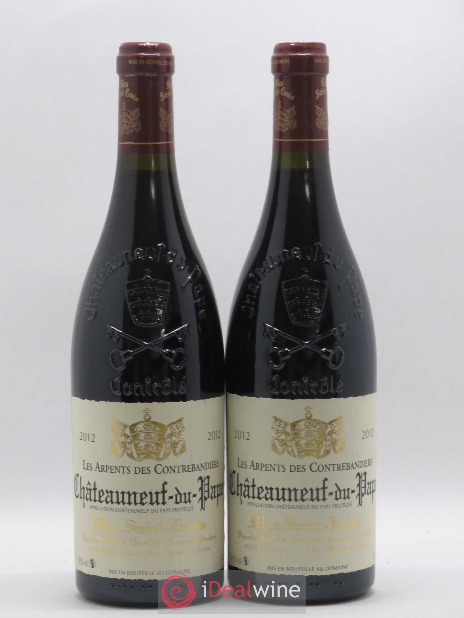 Châteauneuf-du-Pape Les Arpents des Contrebandiers Mas Saint-Louis 2012 - Lot de 2 bouteilles - 0