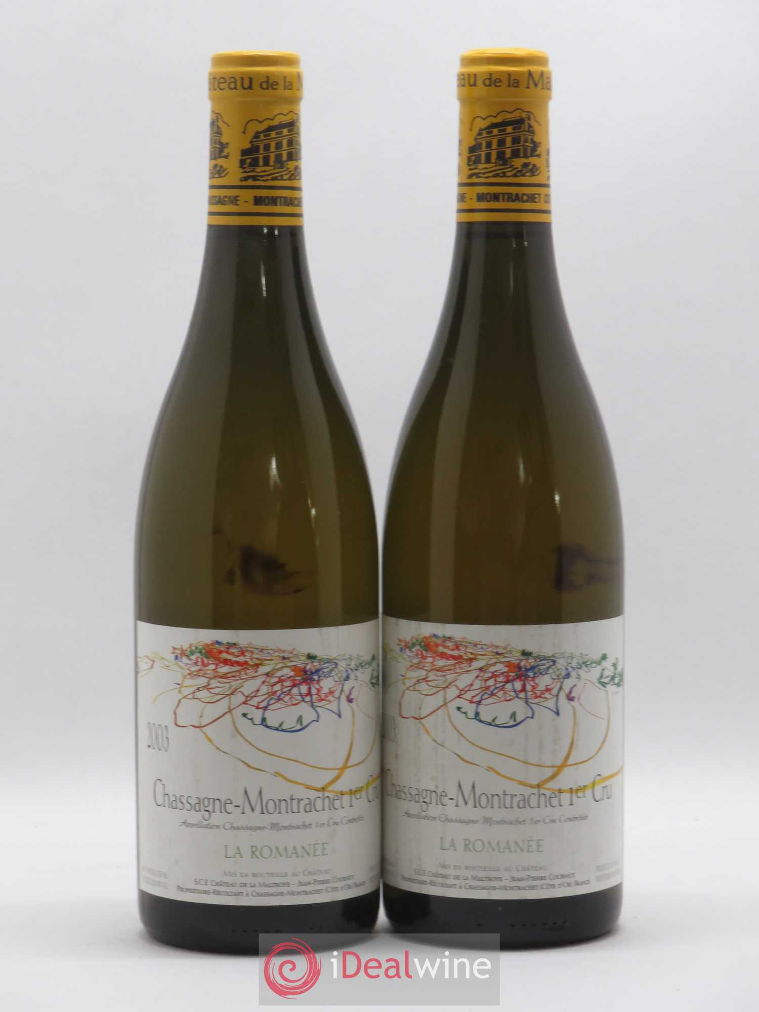 Chassagne-Montrachet 1er Cru La Romanée Château de la Maltroye 2003 - Lot de 2 bouteilles - 0