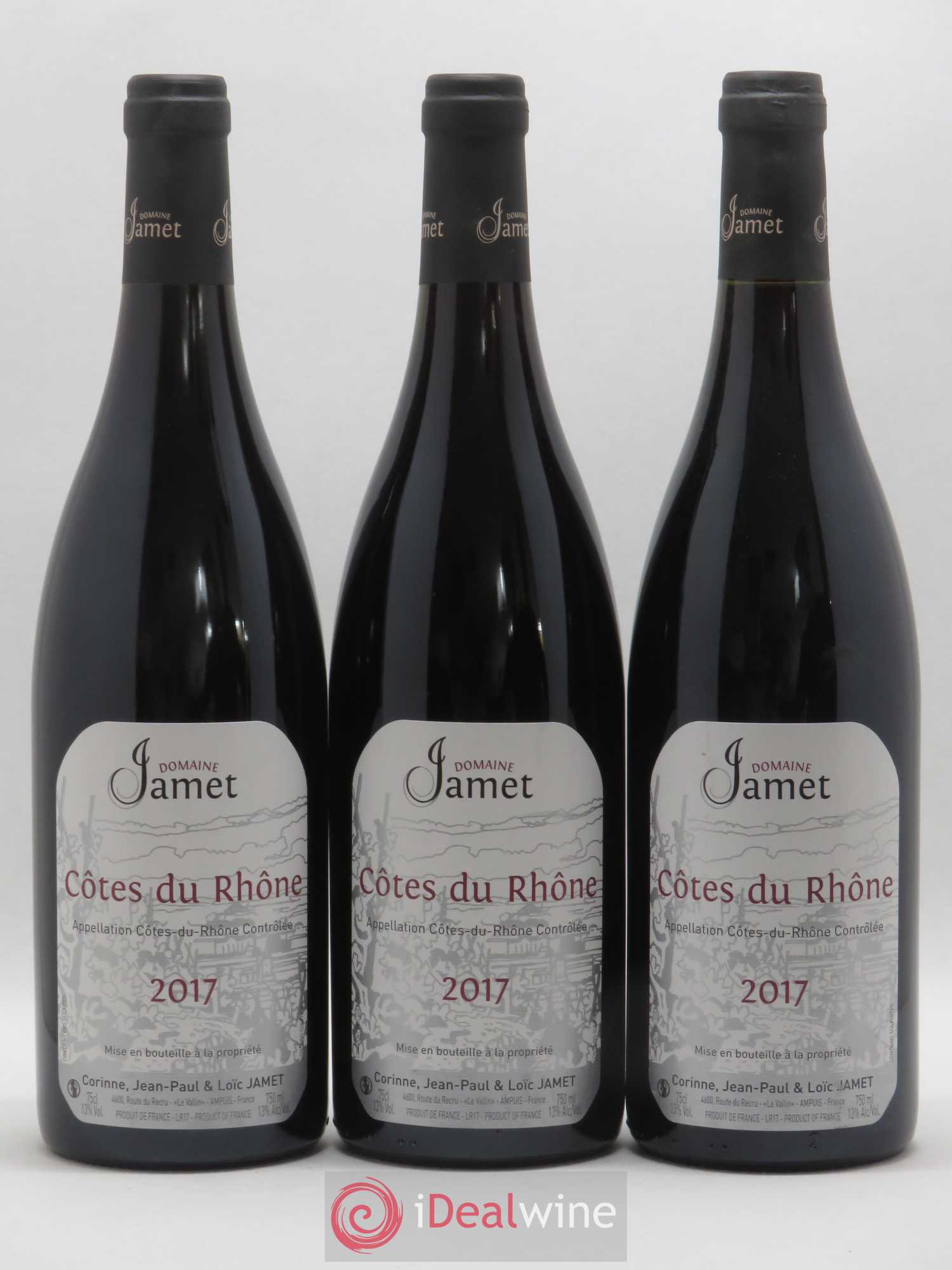 Côtes-du-Rhône Jamet (Domaine) 2017 - Lot de 3 bouteilles - 0