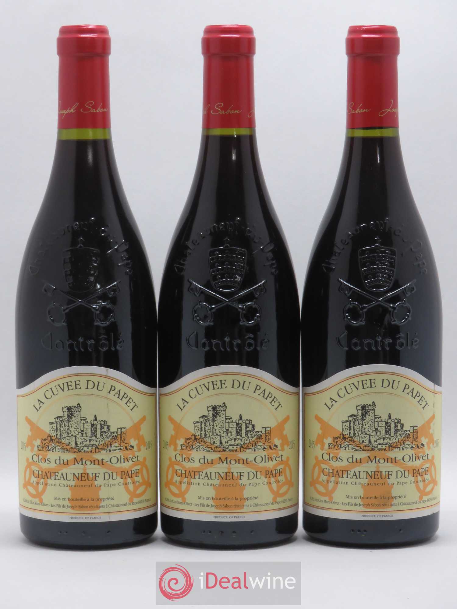 Châteauneuf-du-Pape Cuvée du Papet Clos du Mont-Olivet 2005 - Lot de 3 bouteilles - 0