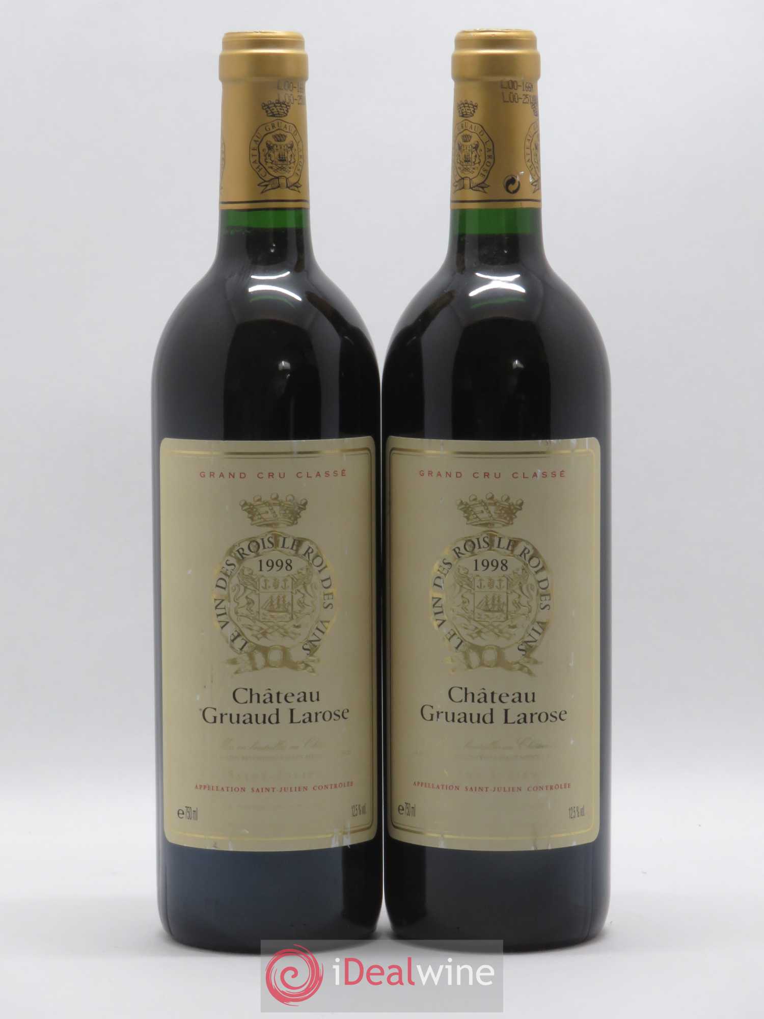 Château Gruaud Larose 2ème Grand Cru Classé 1998 - Lot de 2 bouteilles - 0