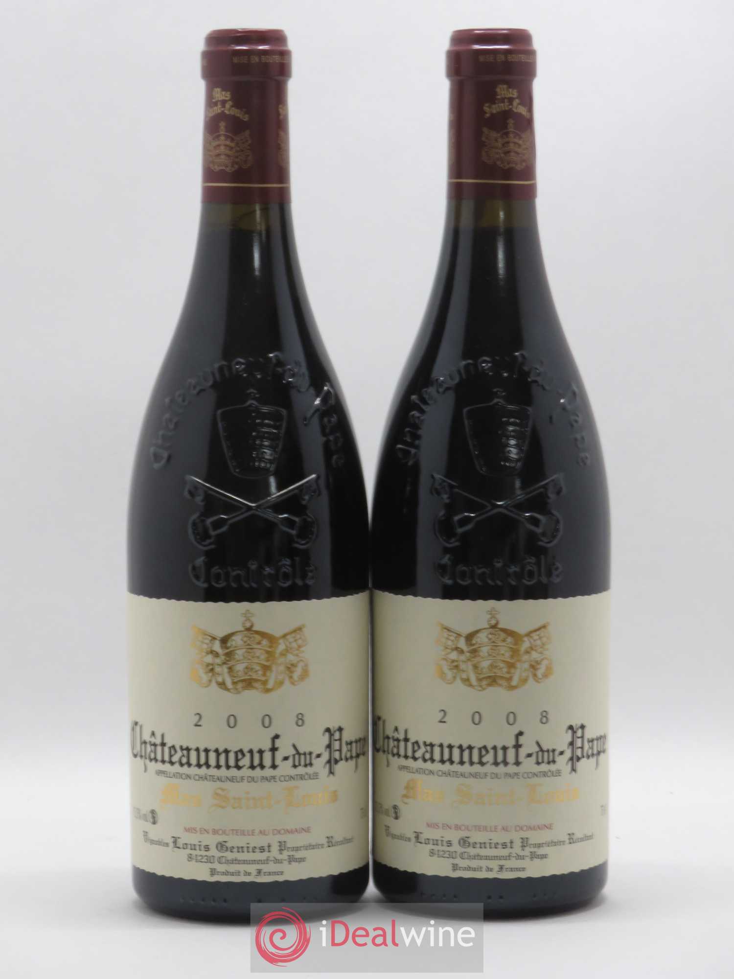 Châteauneuf-du-Pape Tradition Mas Saint-Louis 2008 - Lot de 2 bouteilles - 0