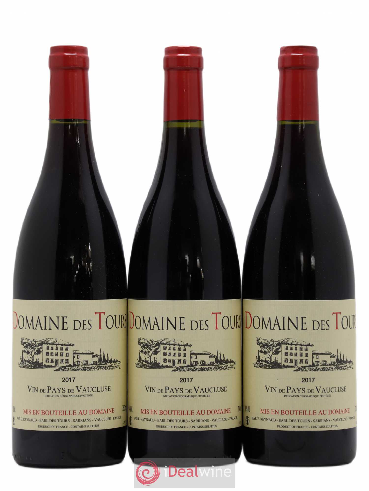 Vaucluse (Vin de Pays de Vaucluse) Domaine des Tours Emmanuel Reynaud 2017 - Lot de 3 bouteilles - 0