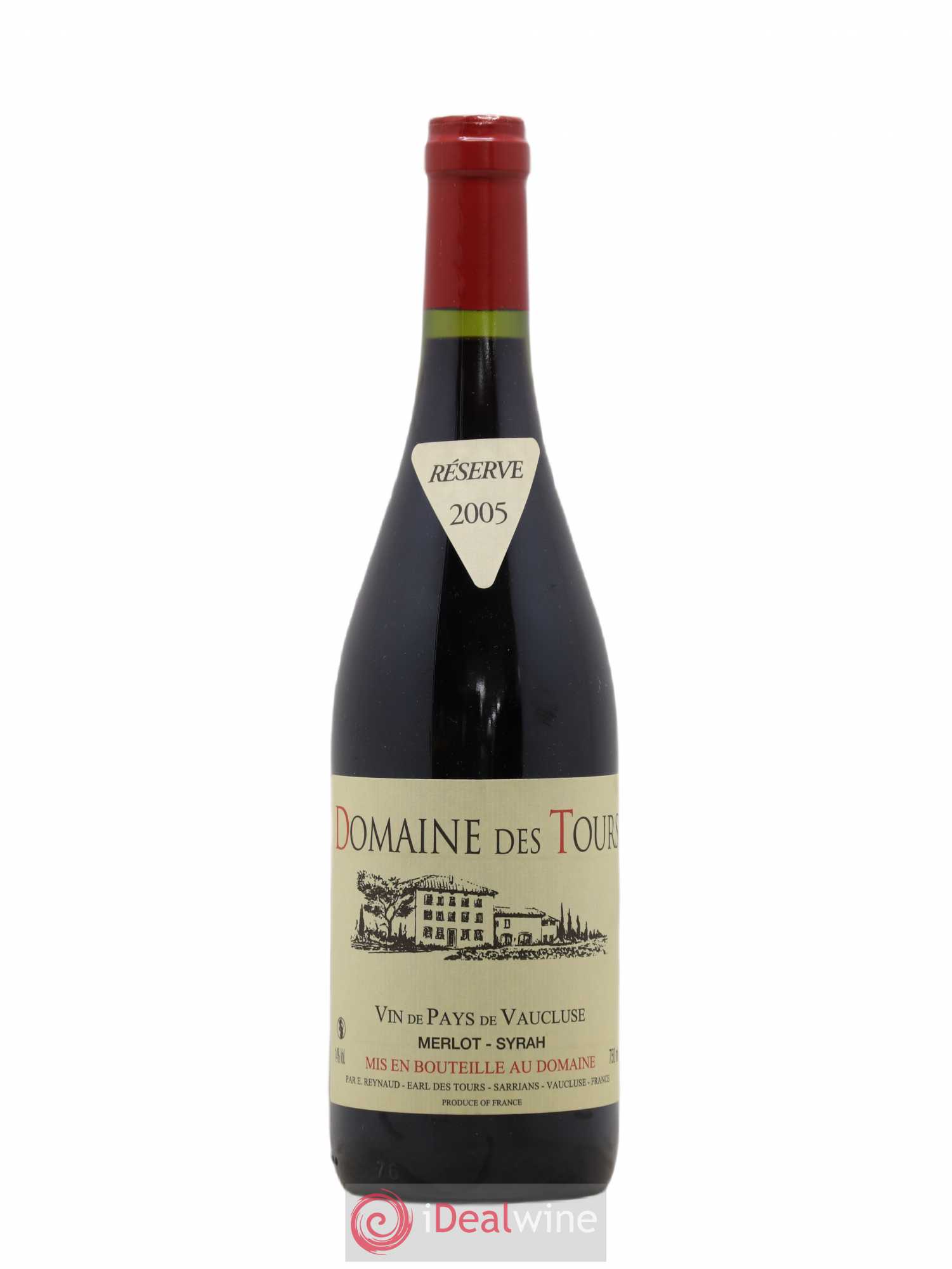 Vaucluse Domaine des Tours Merlot-Syrah Emmanuel Reynaud 2005 - Lot de 1 bouteille - 0