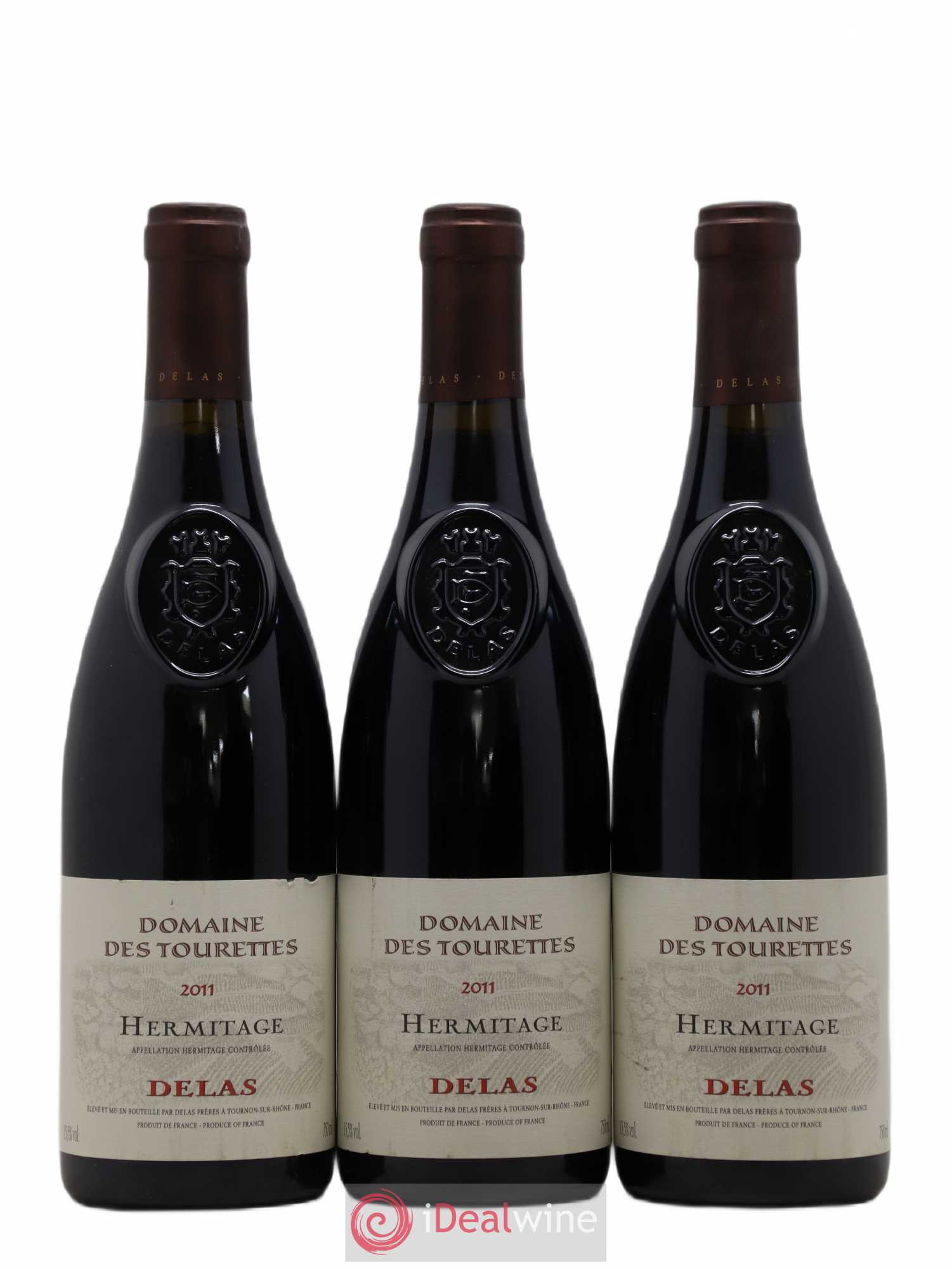 Hermitage Domaine des Tourettes Delas Frères 2011 - Lot de 3 bouteilles - 0