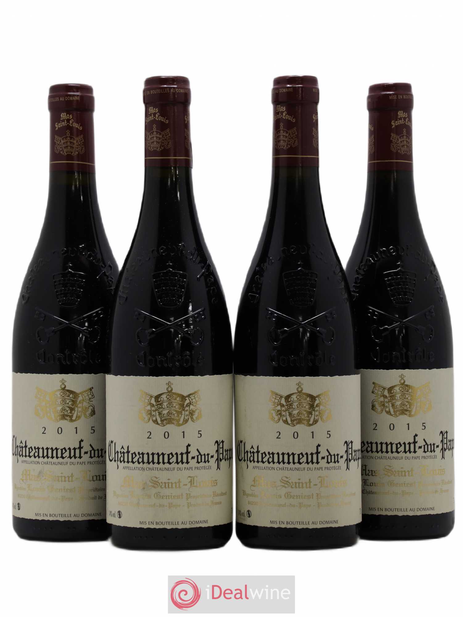 Châteauneuf-du-Pape Tradition Mas Saint-Louis 2015 - Lot de 4 bouteilles - 0