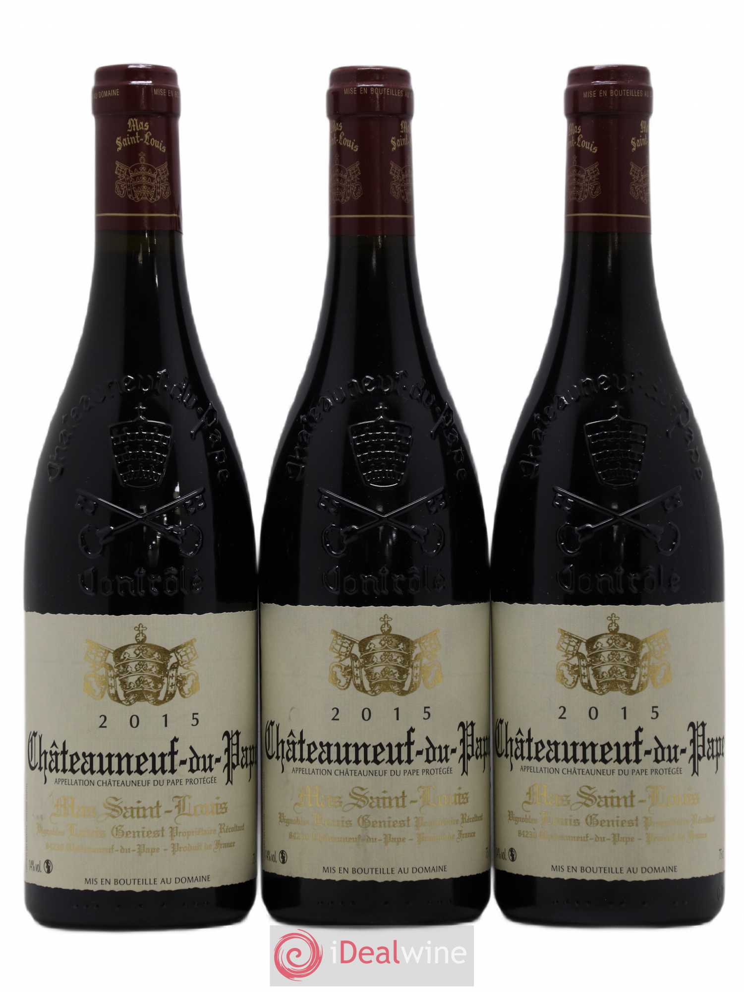 Châteauneuf-du-Pape Tradition Mas Saint-Louis 2015 - Lot de 3 bouteilles - 0