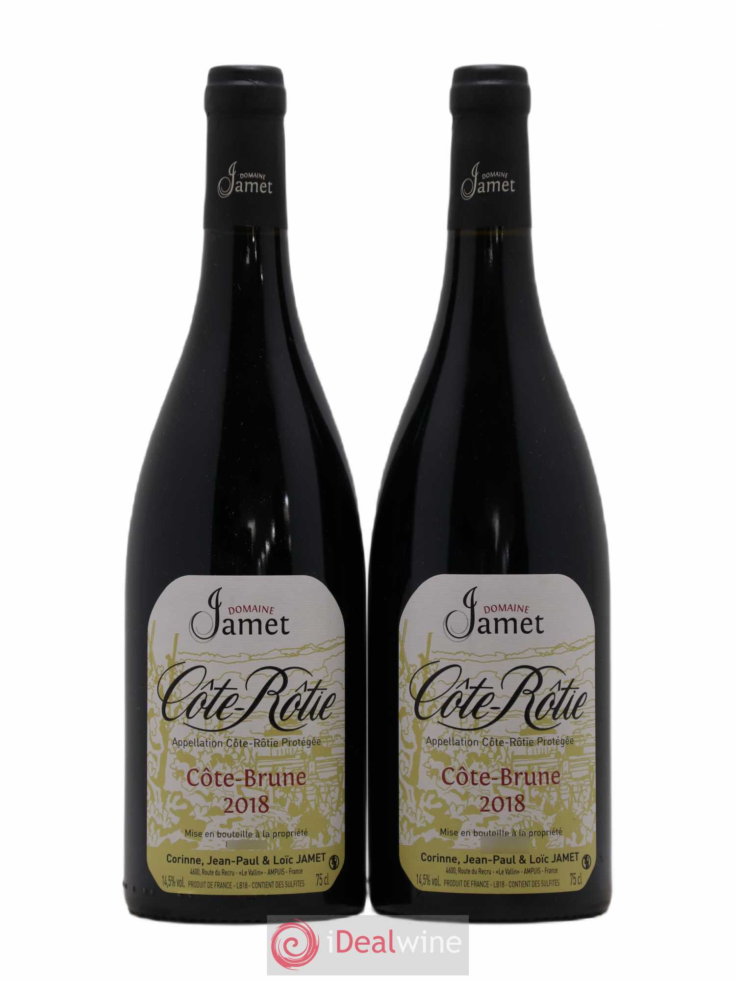 Côte-Rôtie Côte Brune Jamet (Domaine) 2018 - Lot de 2 bouteilles - 0