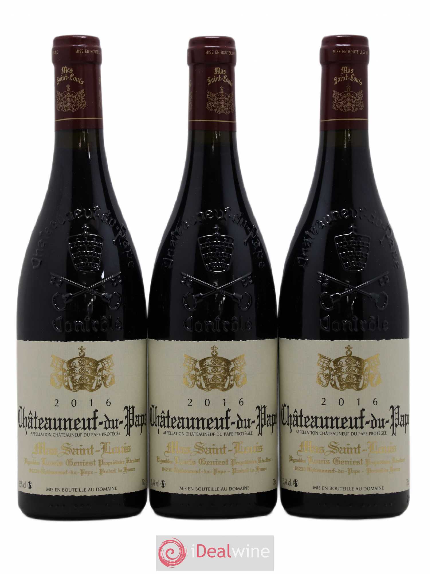 Châteauneuf-du-Pape Tradition Mas Saint-Louis 2016 - Lot de 3 bouteilles - 0