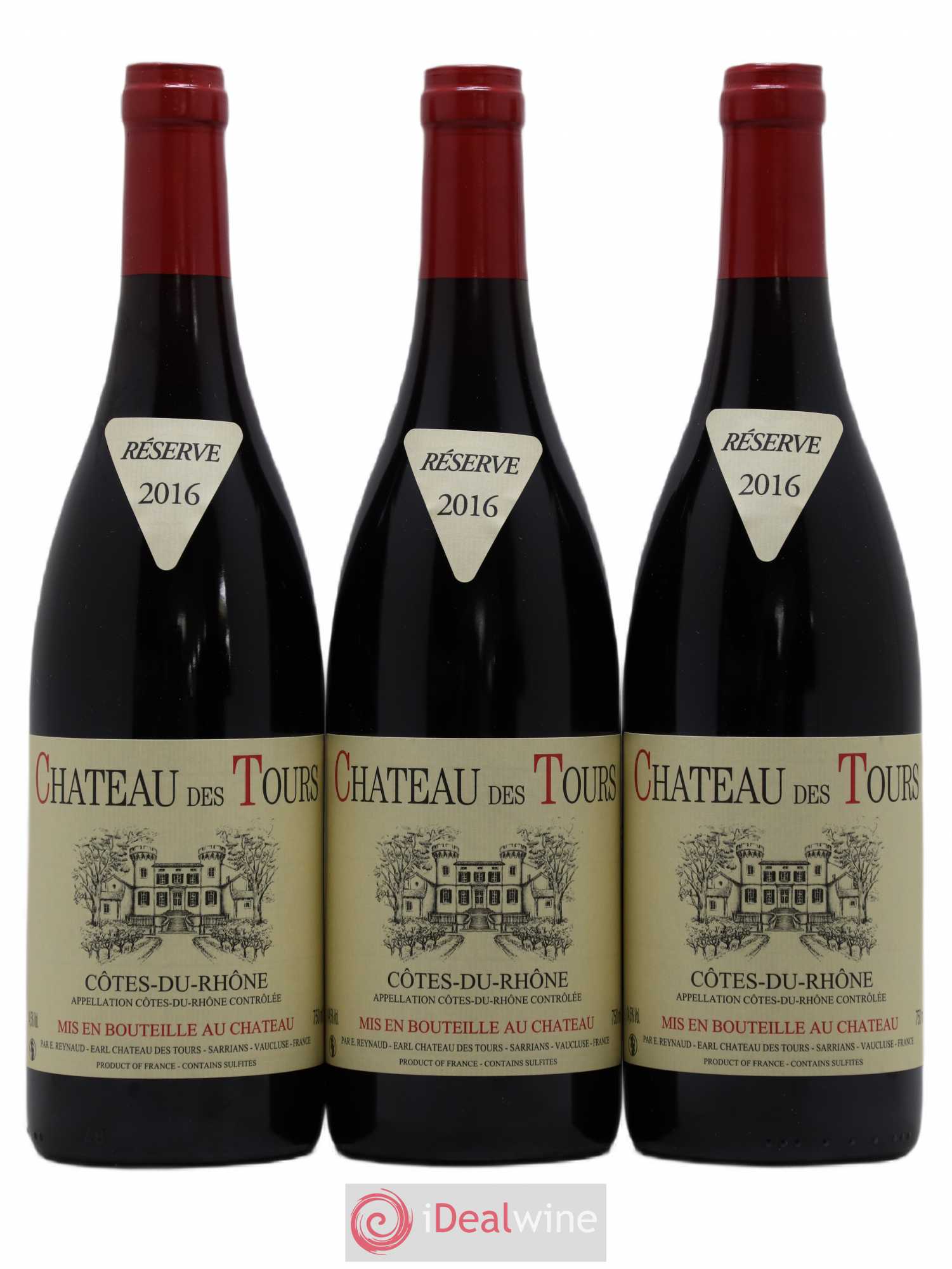Côtes-du-Rhône Château des Tours Emmanuel Reynaud 2016 - Lot de 3 bouteilles - 0