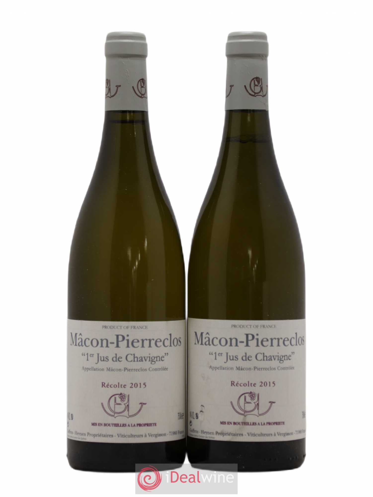Mâcon Pierreclos 1er Jus de Chavigne Guffens-Heynen 2015 - Lot de 2 bouteilles - 0