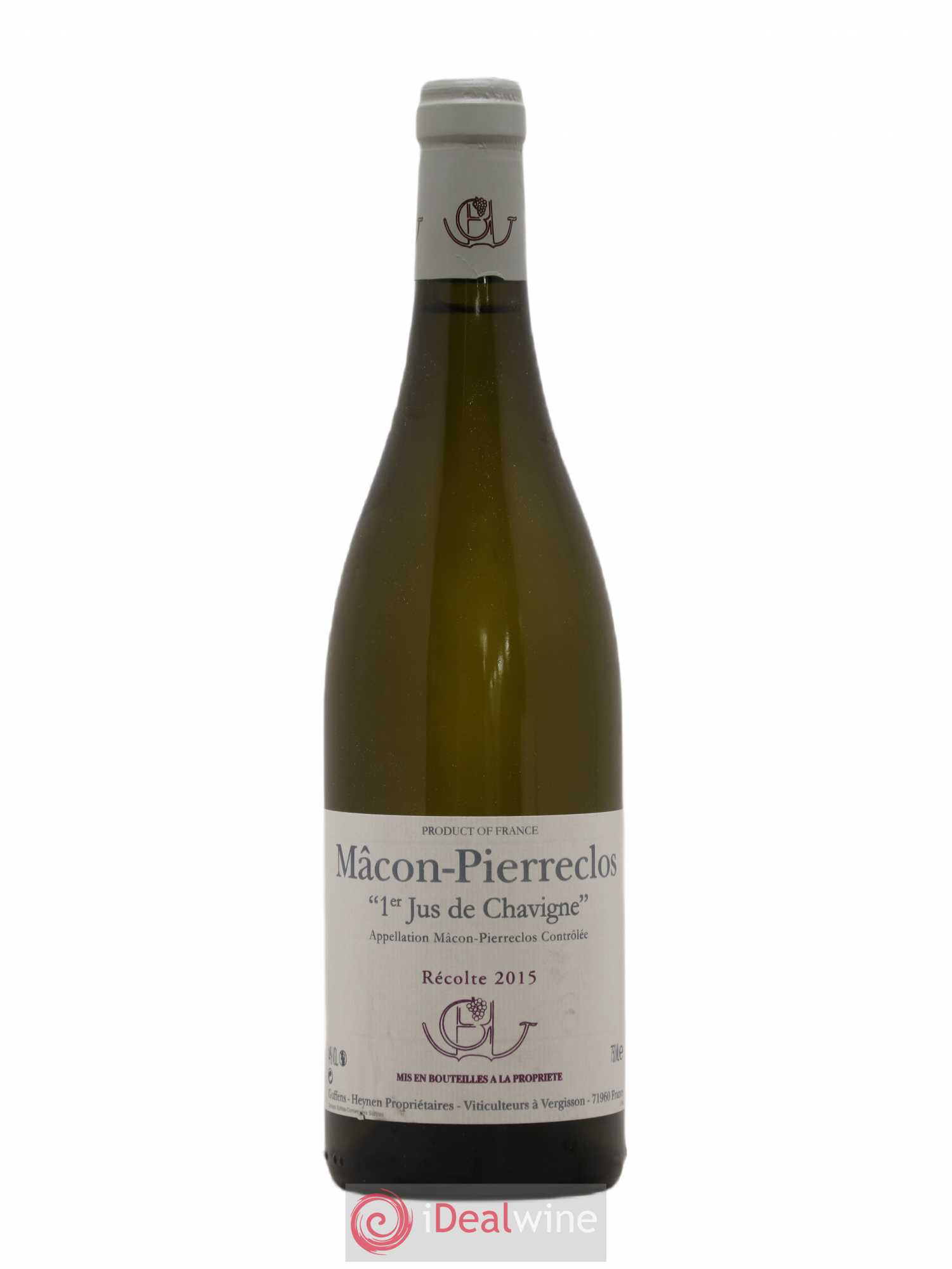 Mâcon Pierreclos 1er Jus de Chavigne Guffens-Heynen 2015 - Lot de 1 bouteille - 0