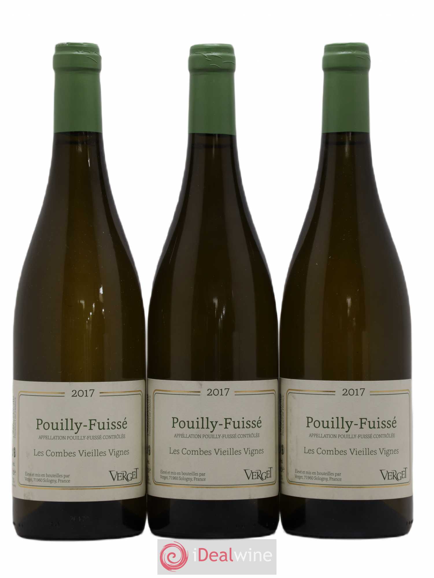 Pouilly-Fuissé Les Combes Vieilles Vignes Verget 2017 - Lot de 3 bouteilles - 0