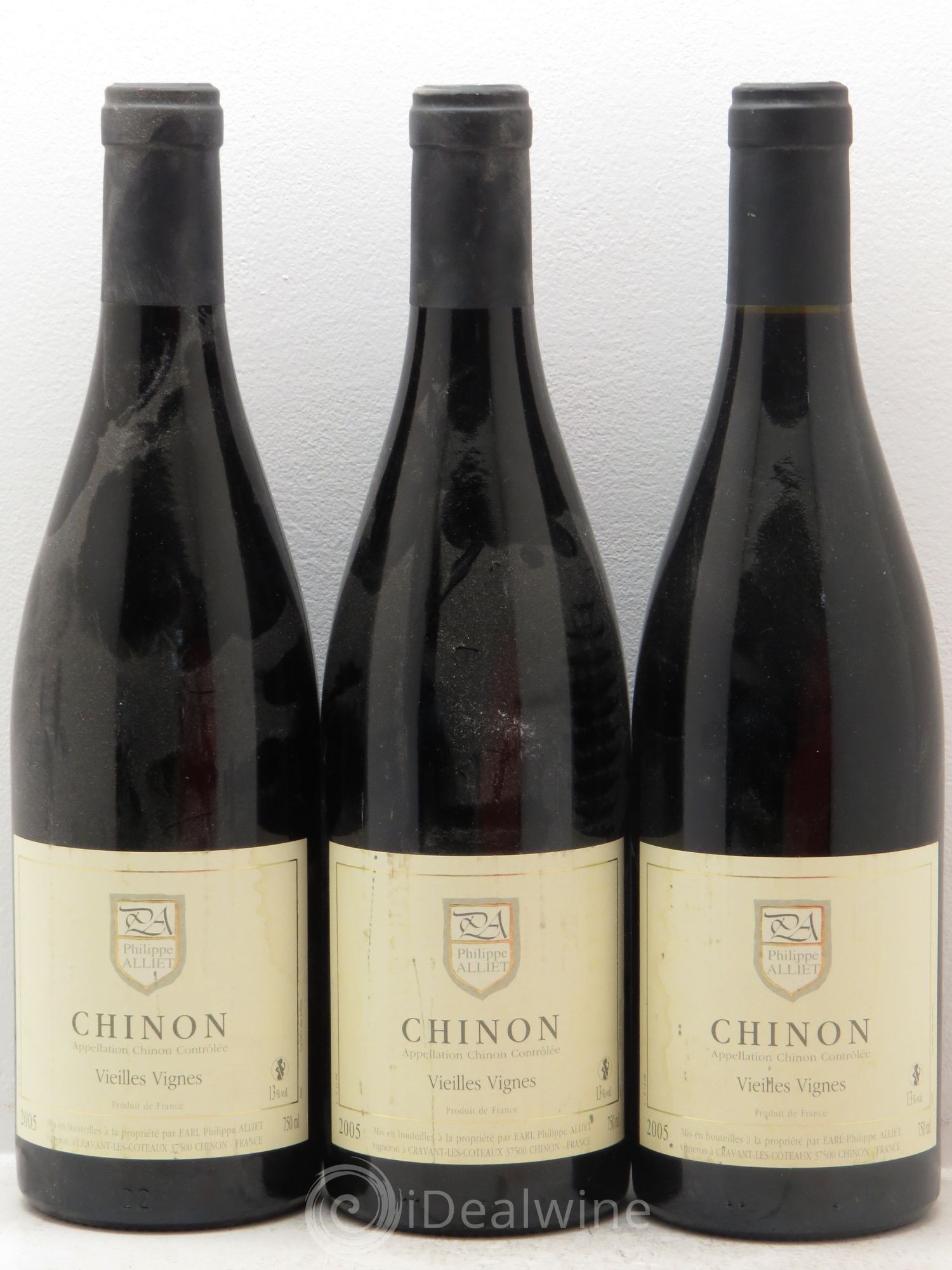 Chinon Vieilles Vignes Philippe Alliet 2005 - Lot de 3 bouteilles - 0