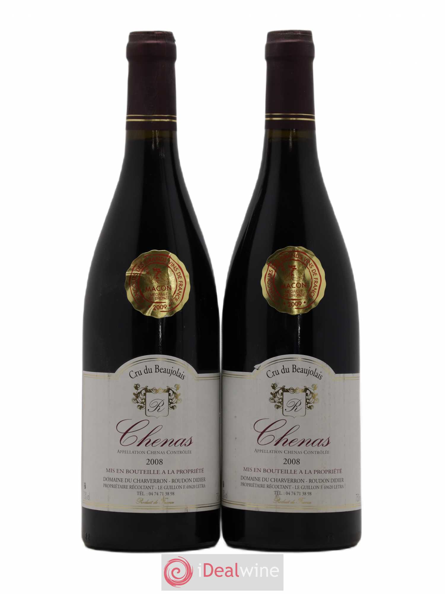 Chénas Domaine Roudon 2008 - Lot de 2 bouteilles - 0