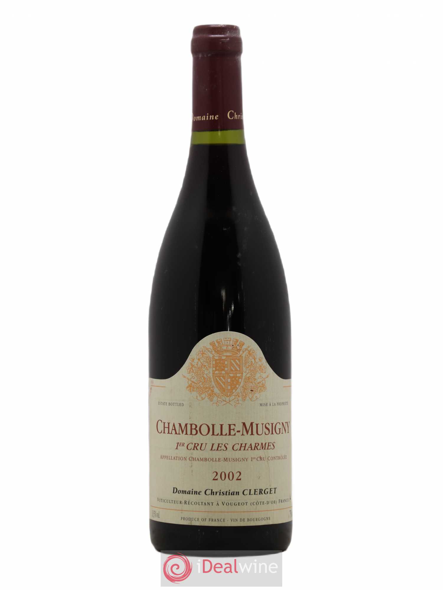 Chambolle-Musigny 1er Cru Les Charmes Christian Clerget 2002 - Lot de 1 bouteille - 0