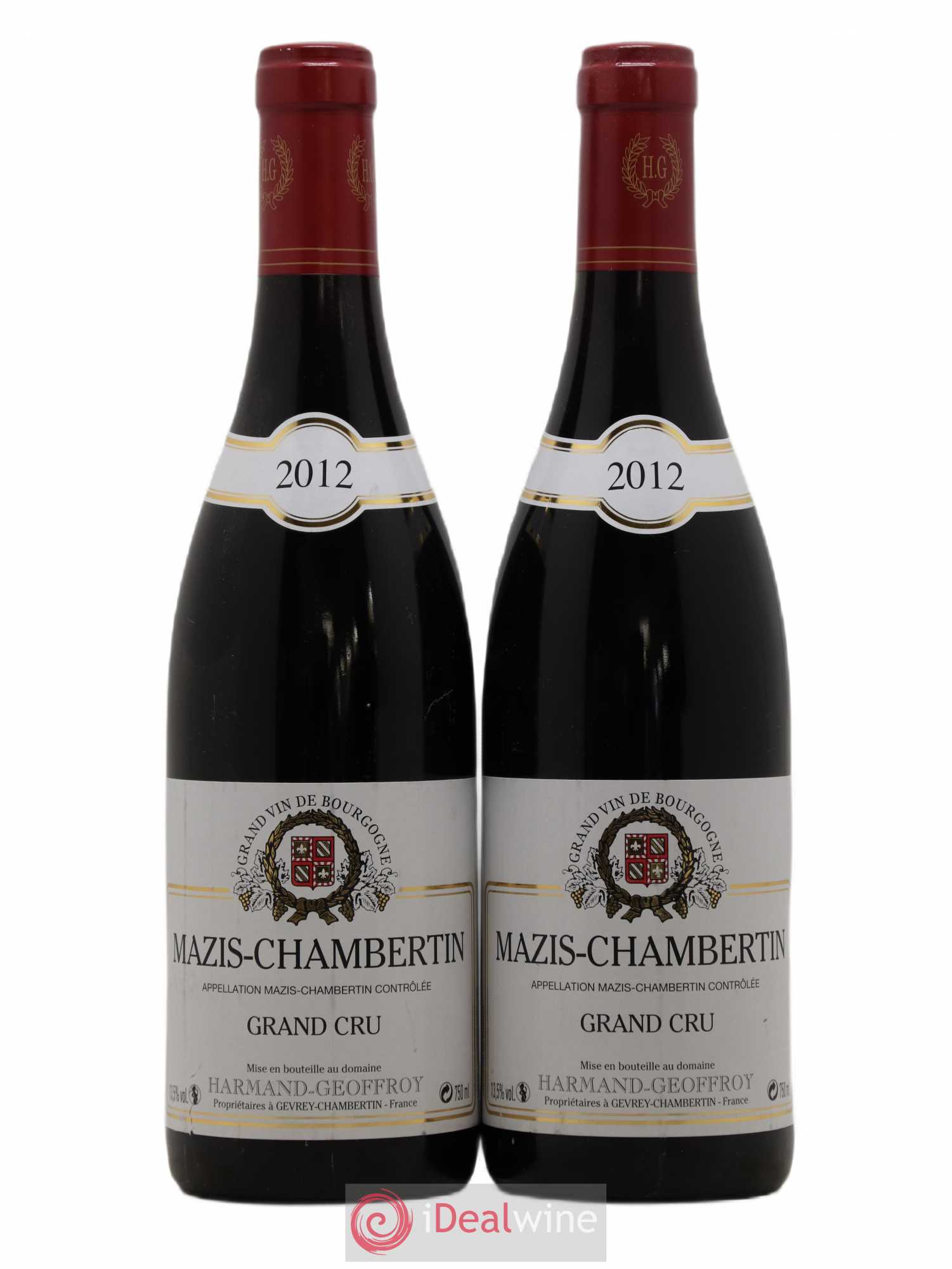 Mazis-Chambertin Grand Cru Harmand-Geoffroy (Domaine) 2012 - Lot de 2 bouteilles - 0