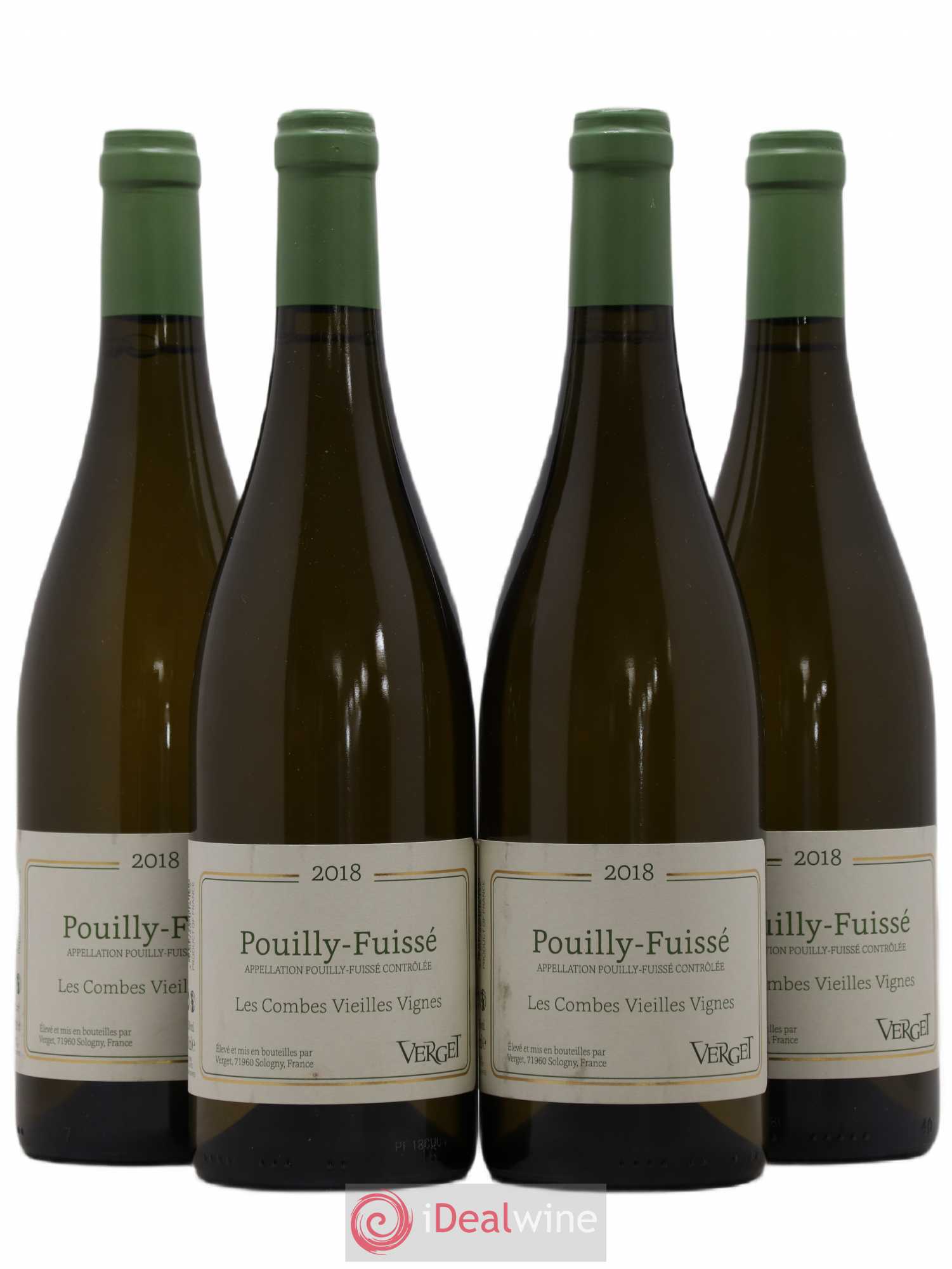 Pouilly-Fuissé Les Combes Vieilles Vignes Verget 2018 - Lot de 4 bouteilles - 0