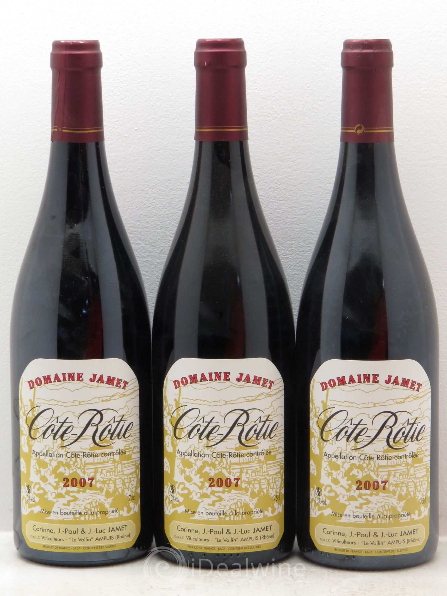 Côte-Rôtie Jamet (Domaine) 2007 - Lot de 3 bouteilles - 0