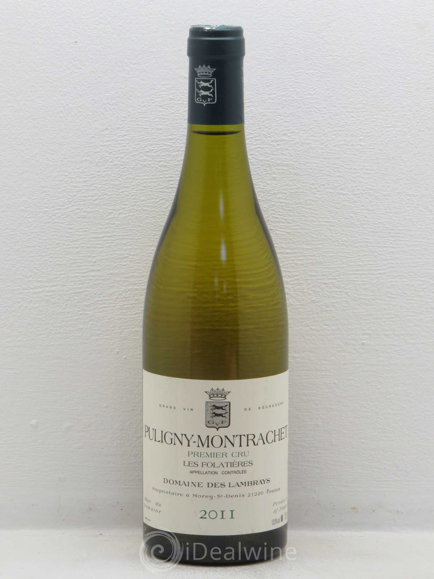 Puligny-Montrachet 1er Cru Les Folatières Domaine des Lambrays 2011 - Lot de 1 bouteille - 0